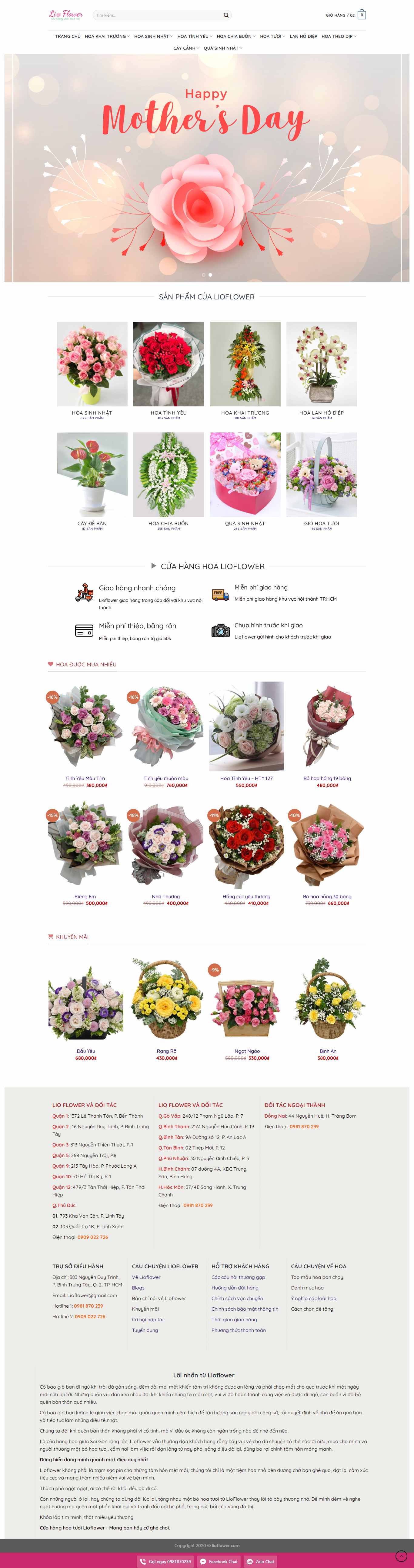 Thiết kế Web Cà Mau - lioflower.com