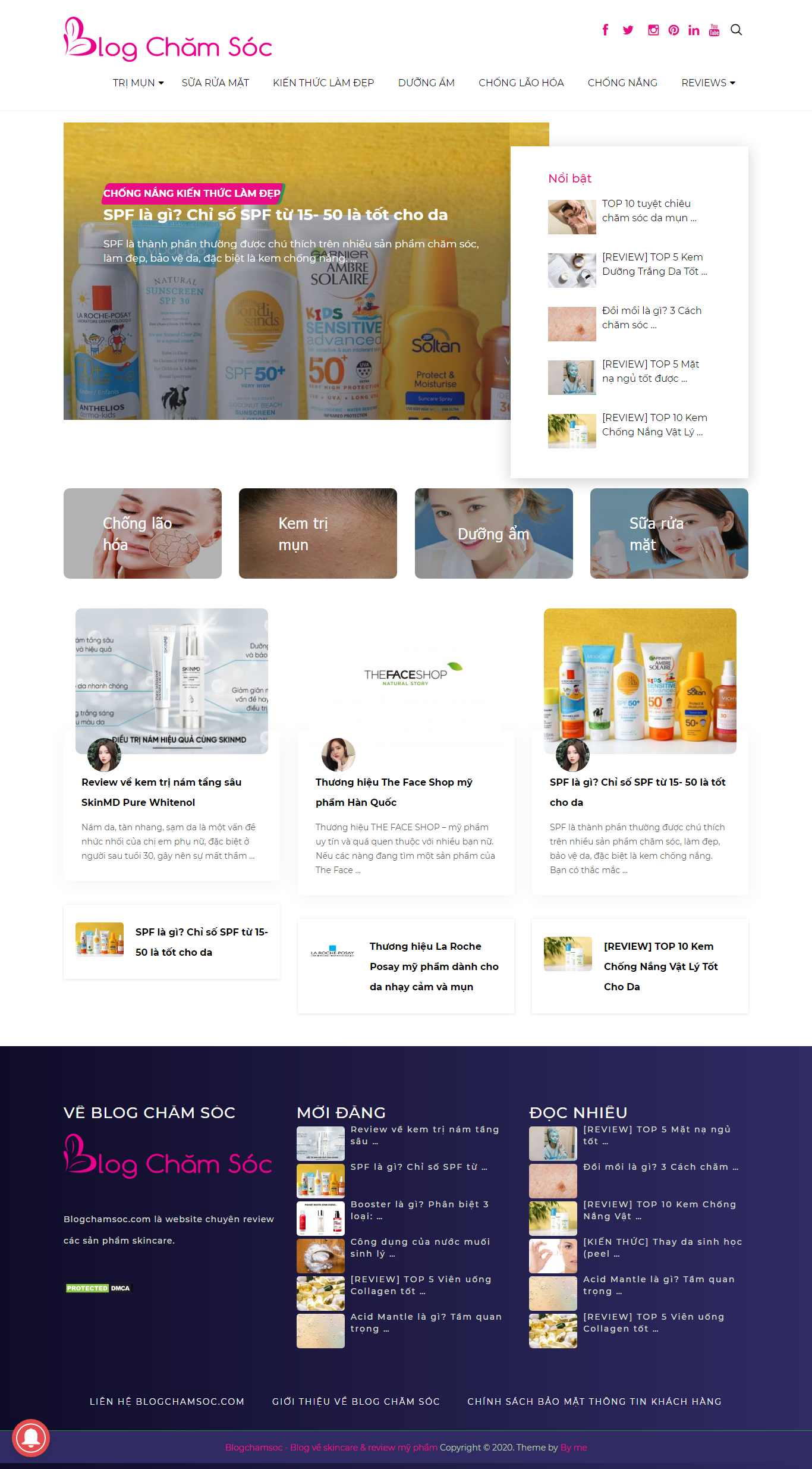 Thiết kế web vnreview - blogchamsoc.com
