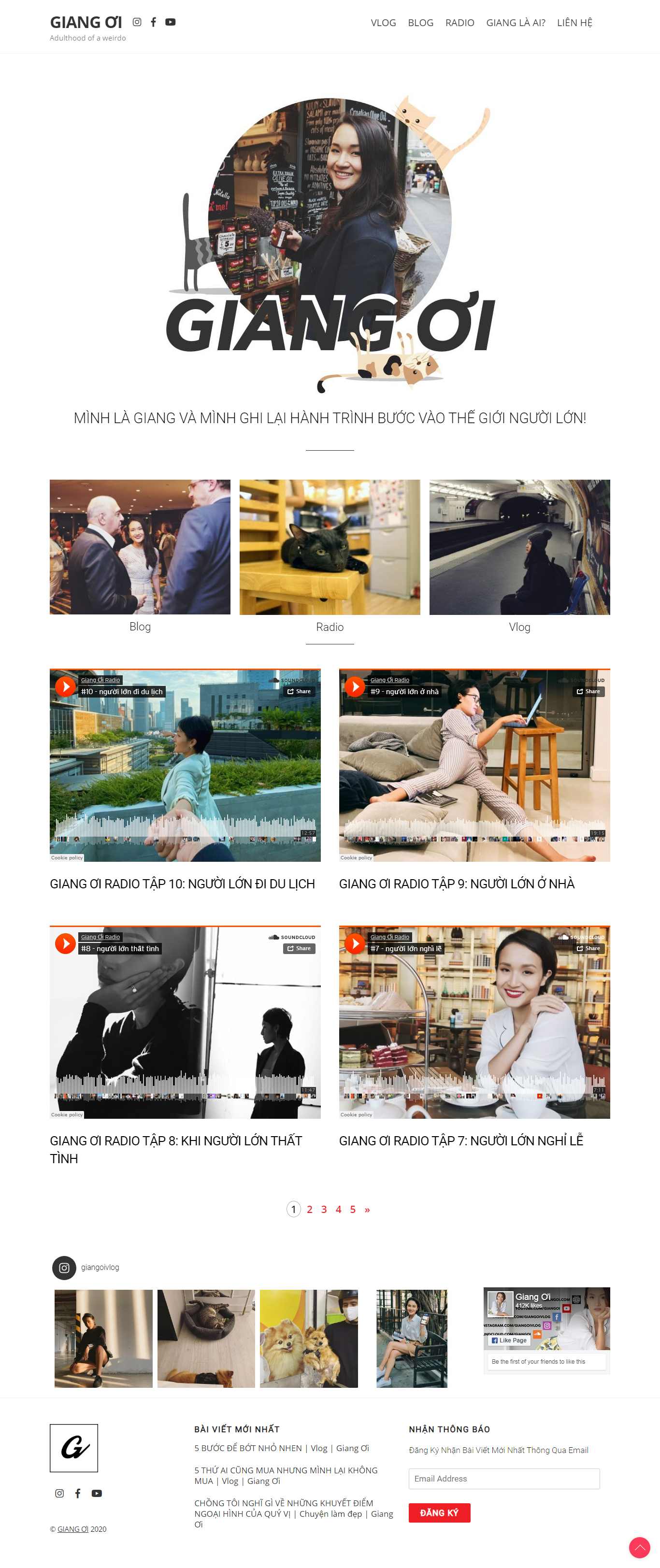 Thiết kế web bloger - giangoi.com