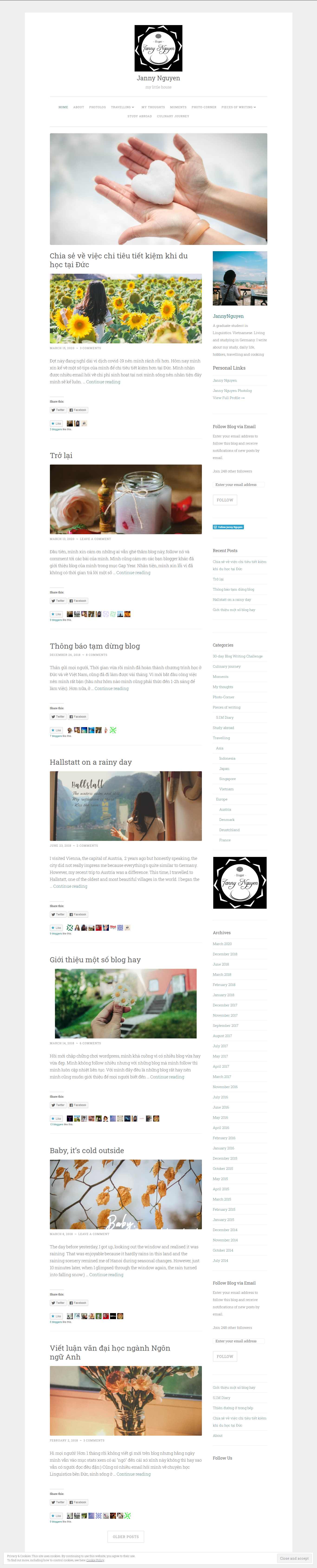 Thiết kế web bloger - jannynguyenblog.wordpress.com
