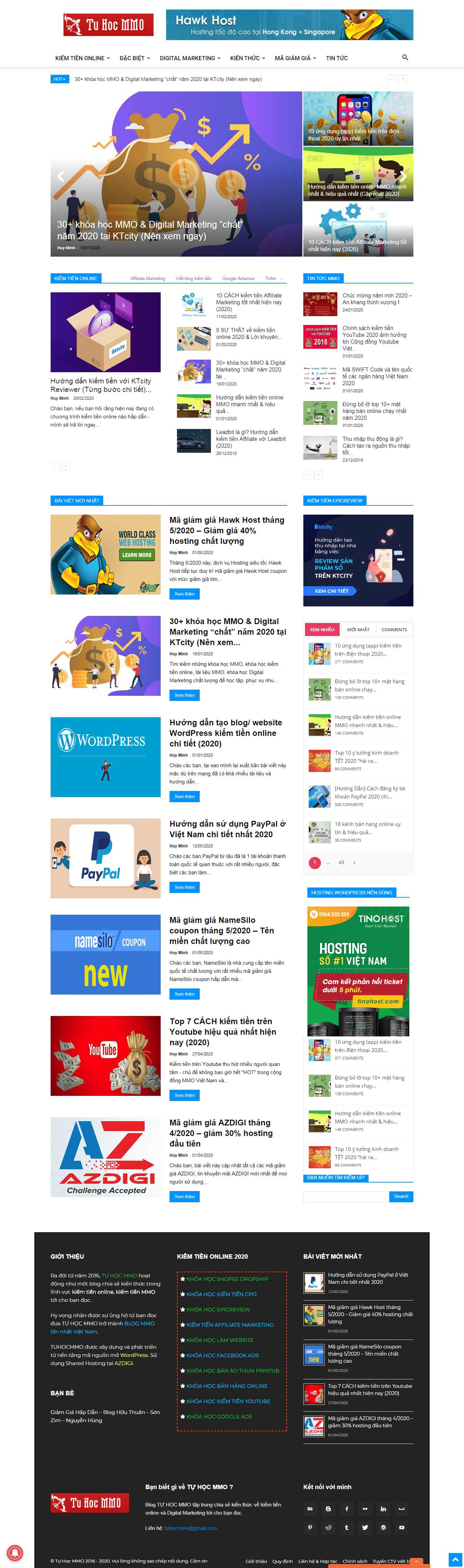Thiết kế web bloger - tuhocmmo.com