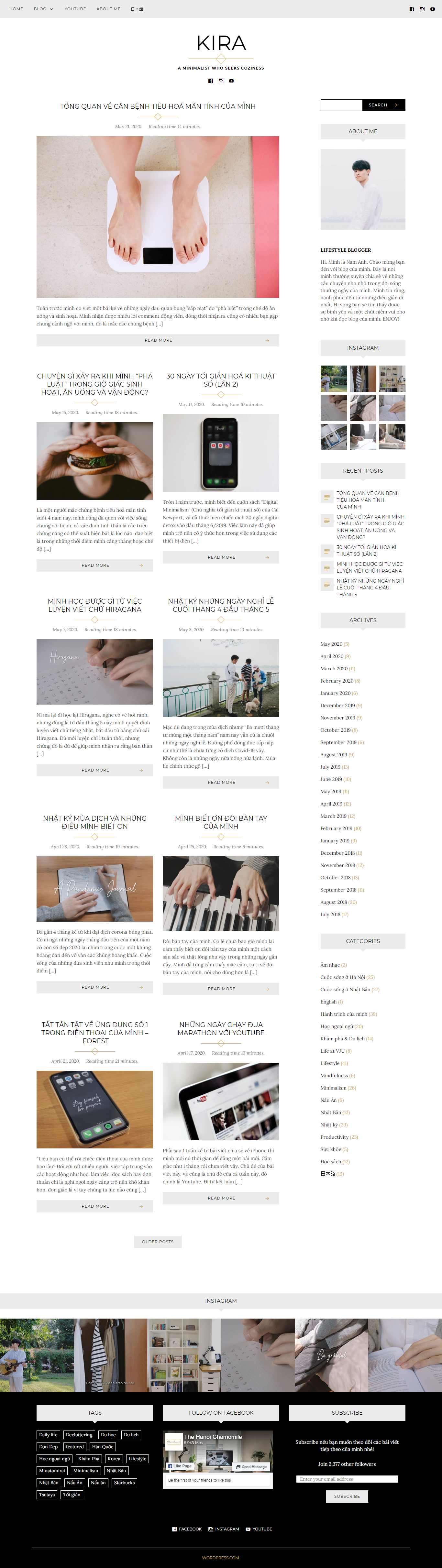 Thiết kế web bloger - thehanoichamomile.com