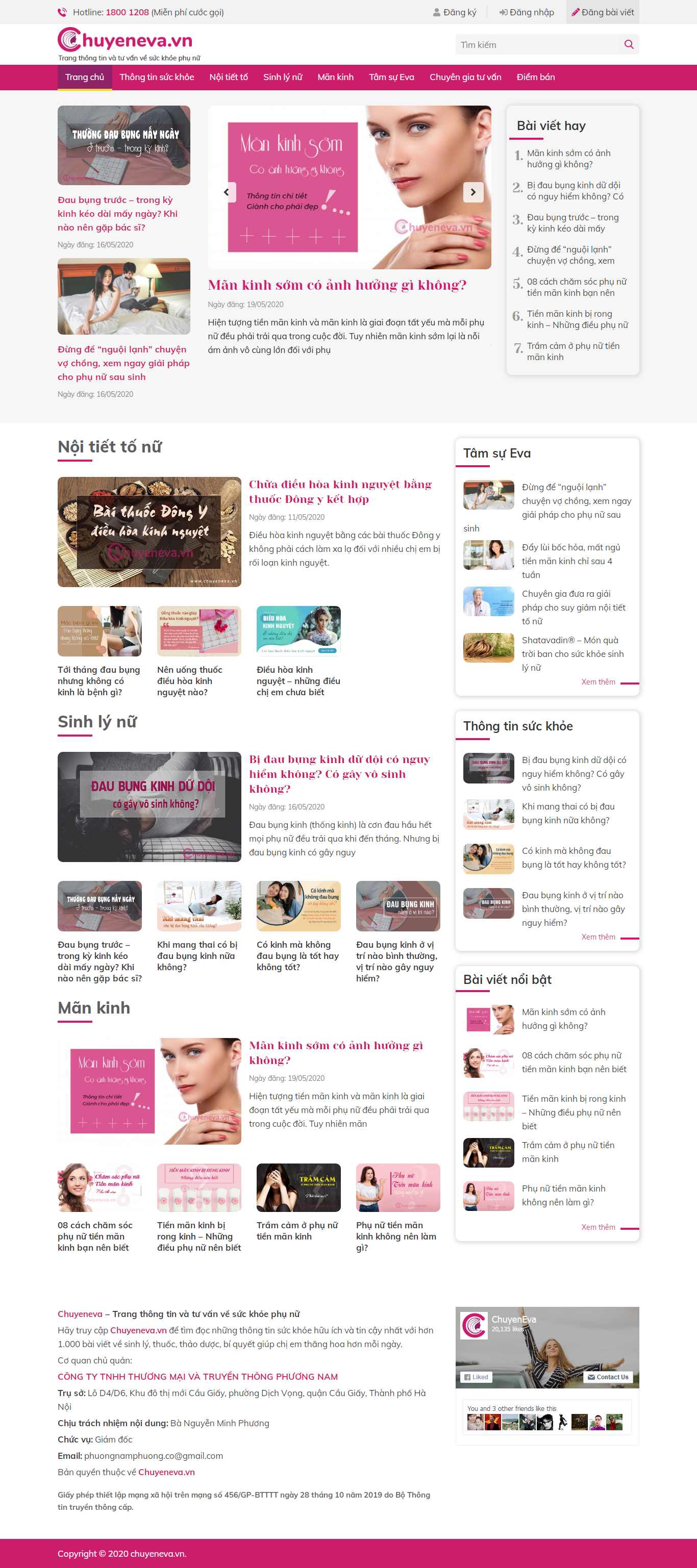 Thiết kế web eva - chuyeneva.vn