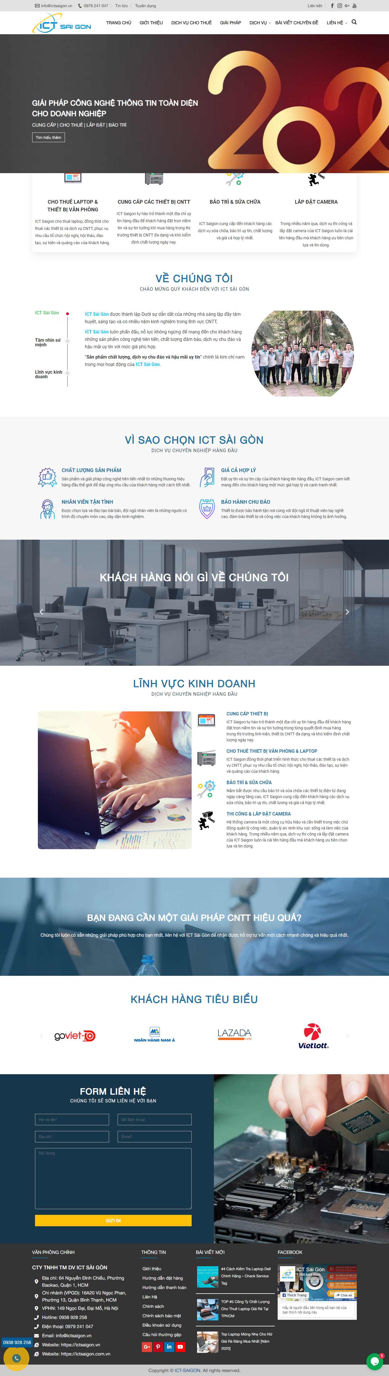 Thiết kế web tập đánh máy - ictsaigon.vn