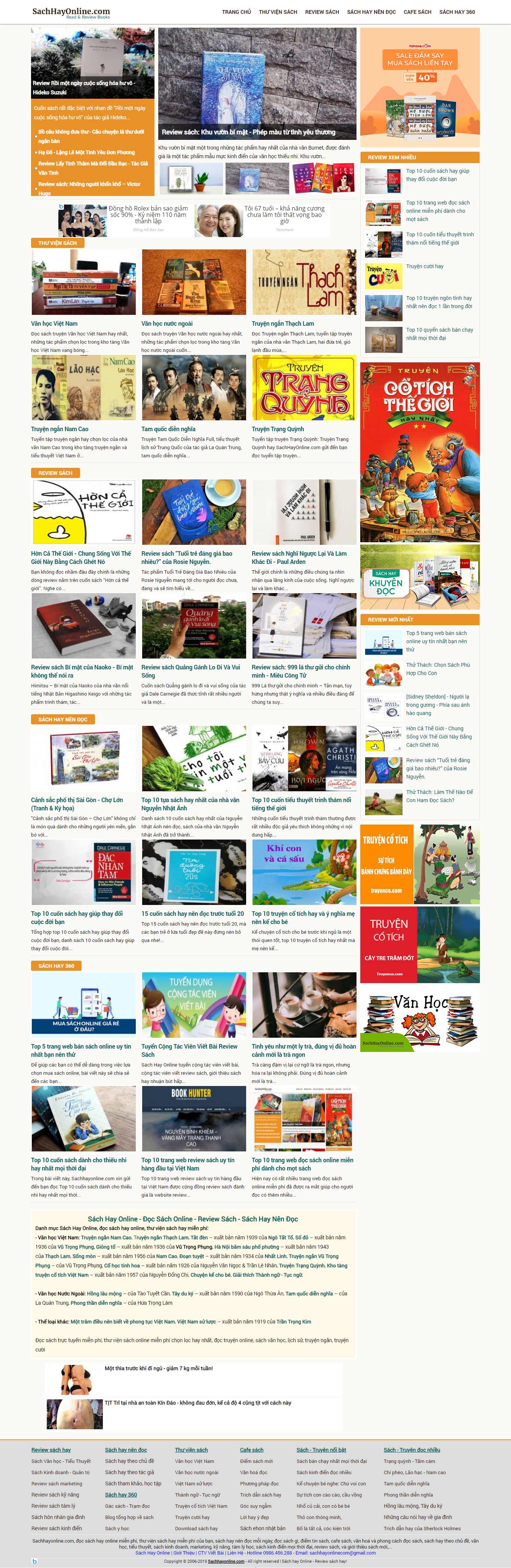 Thiết kế web đọc sách online - www.sachhayonline.com