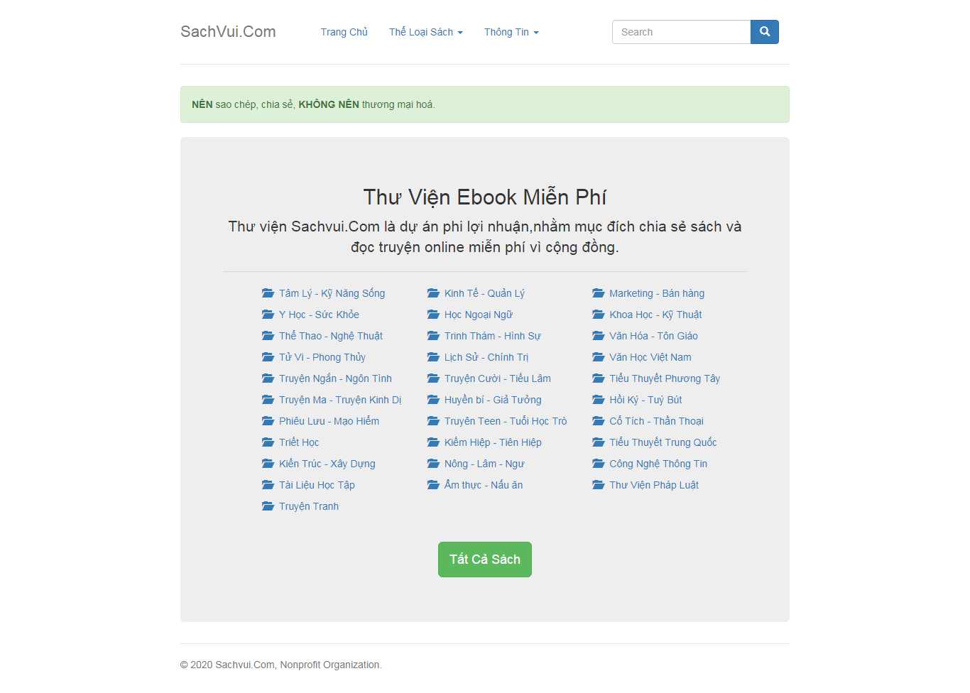 Thiết kế web đọc sách online - sachvui.com