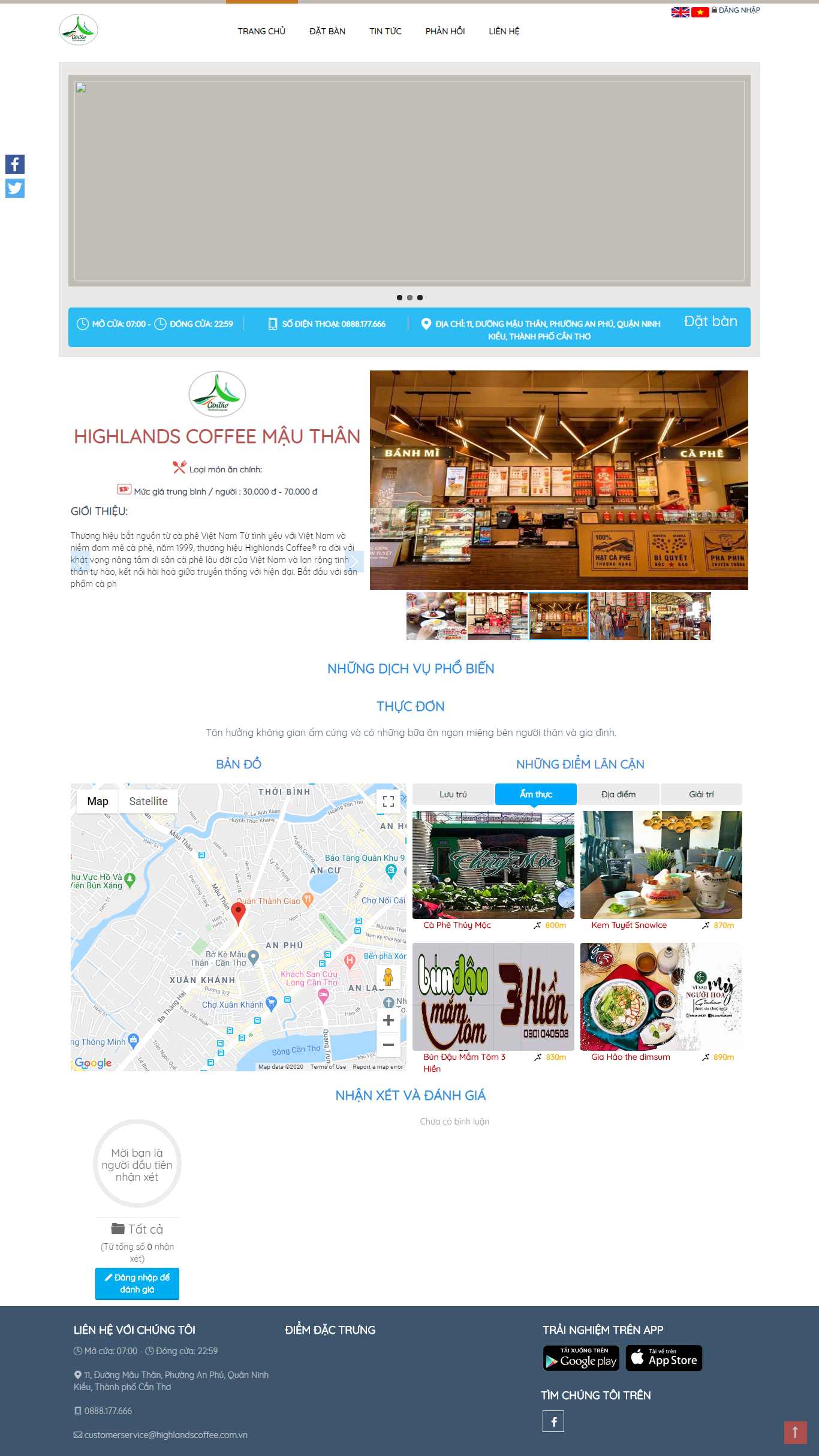 Thiết kế web cafef - canthotourism.vn