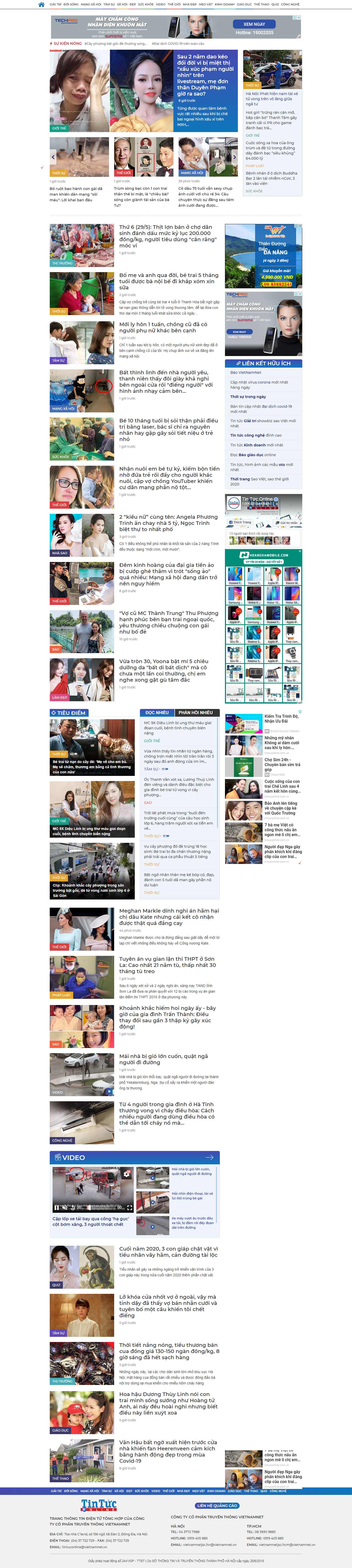 Thiết kế web kệnh 14 - tintuconline.com.vn