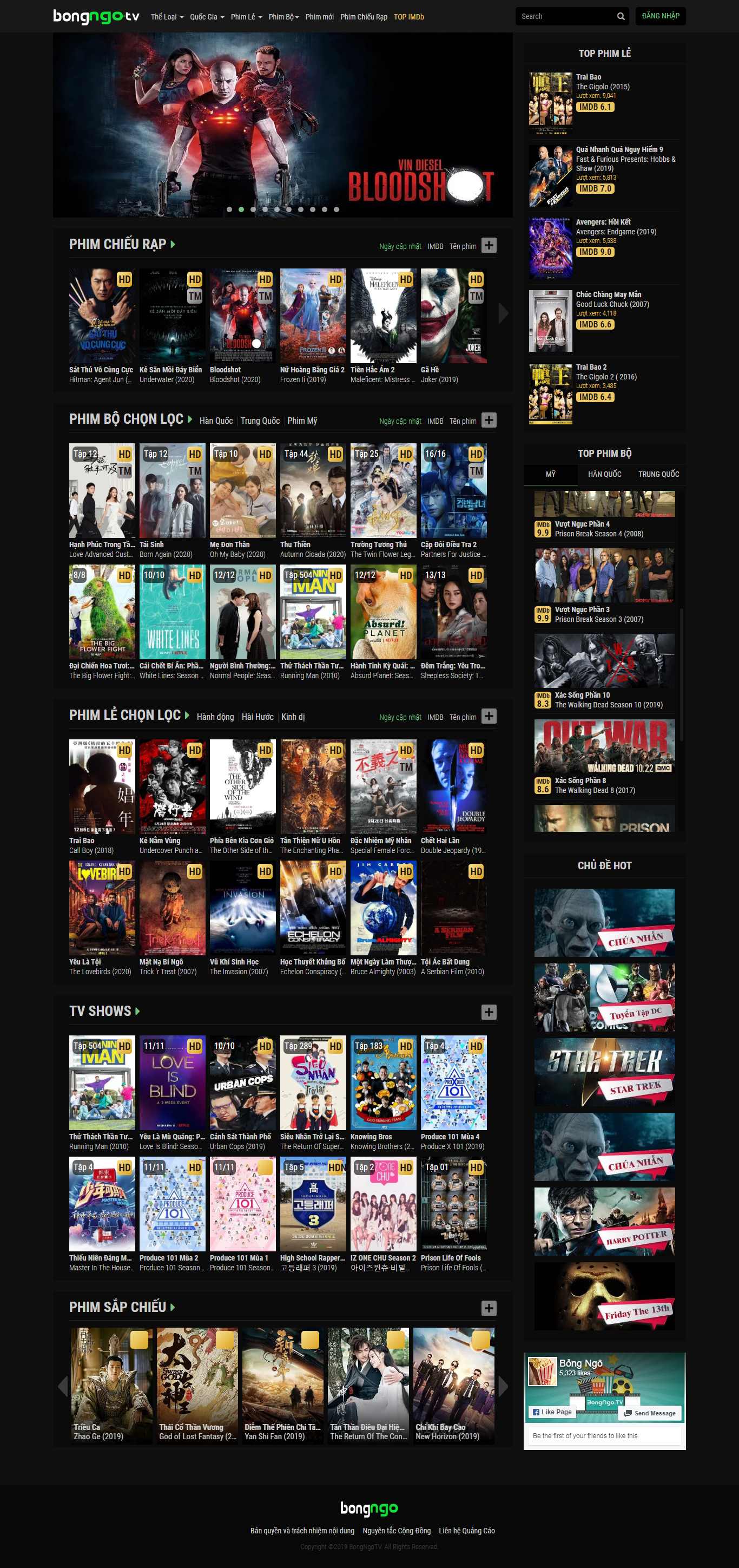 Thiết kế web điện ảnh - nhạc - họa - bongngo.tv