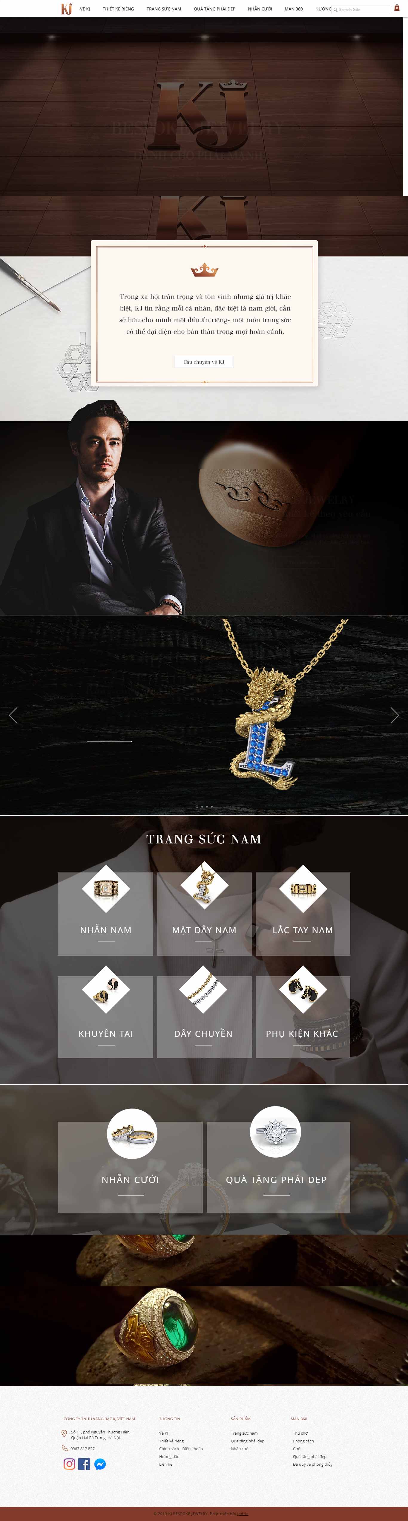 Thiết kế web đồ trang sức - www.kj.com.vn