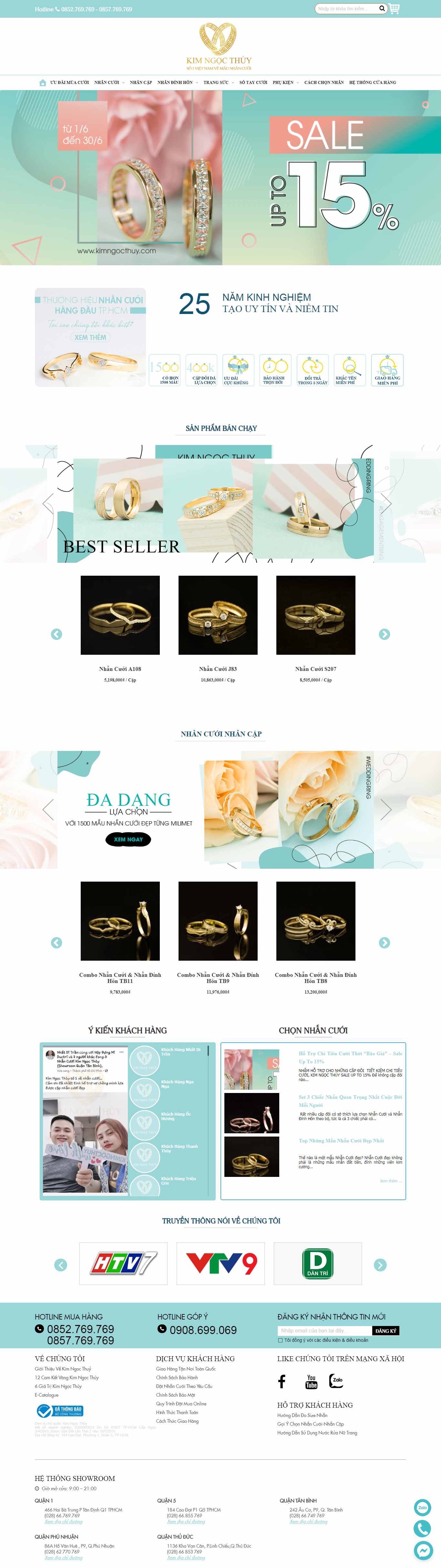 Thiết kế web đồ trang sức - kimngocthuy.com