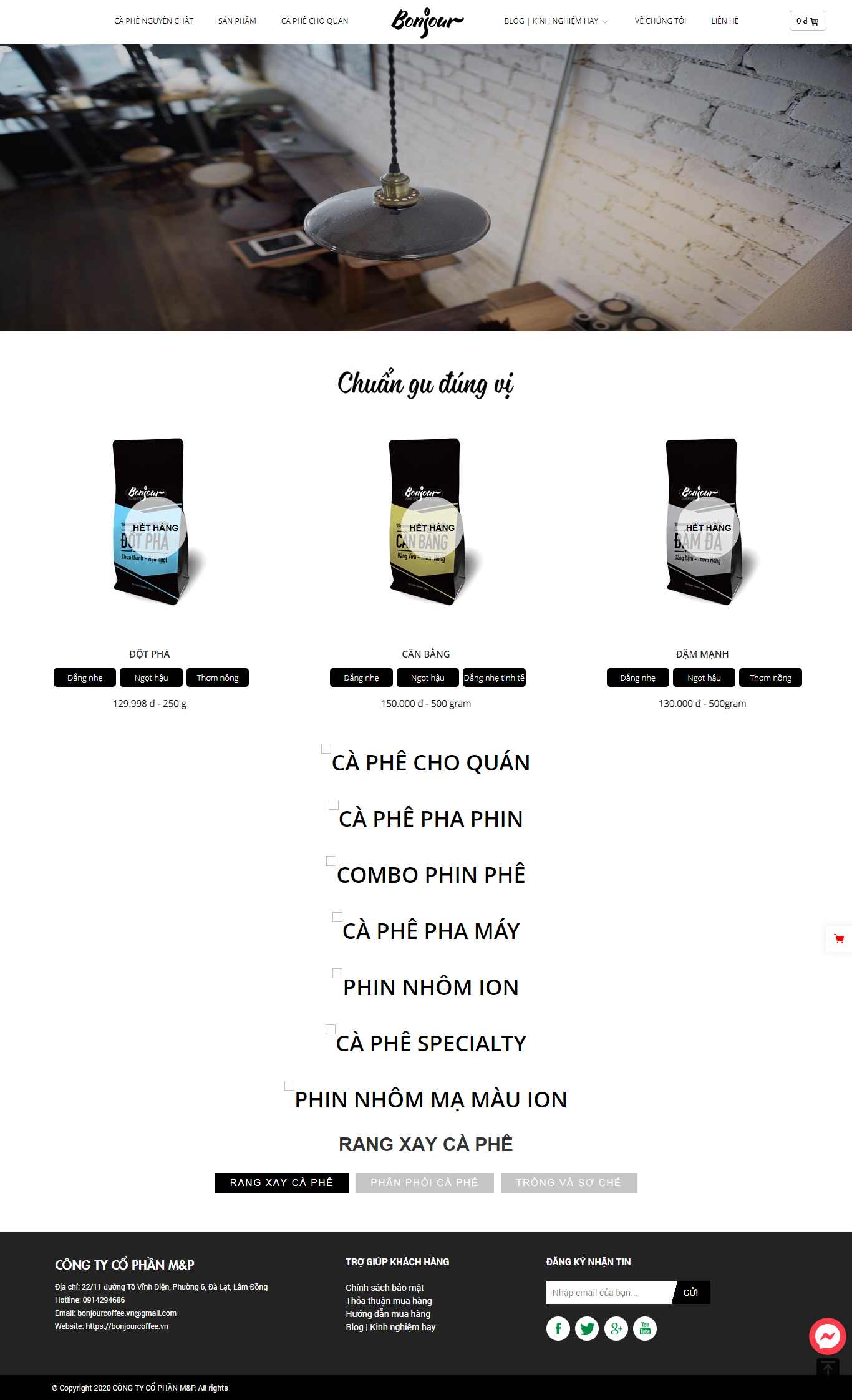 Thiết kế Web Đắk Lắk - bonjourcoffee.vn
