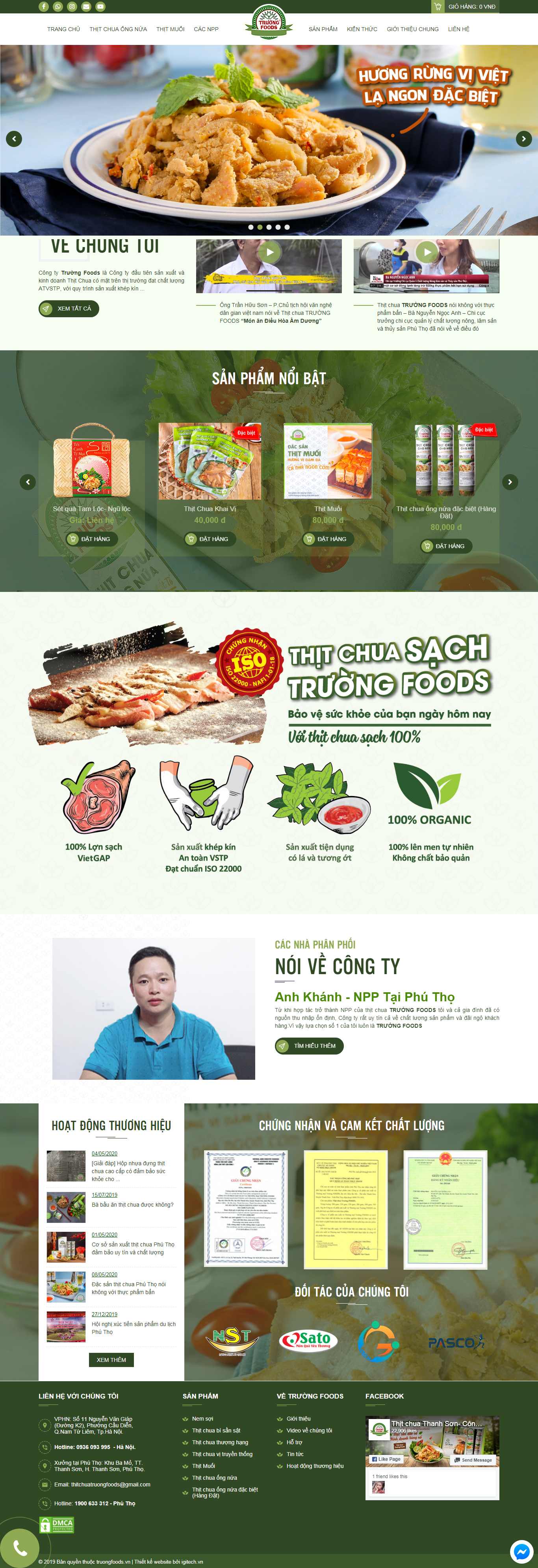Thiết kế web đặc sản - truongfoods.vn
