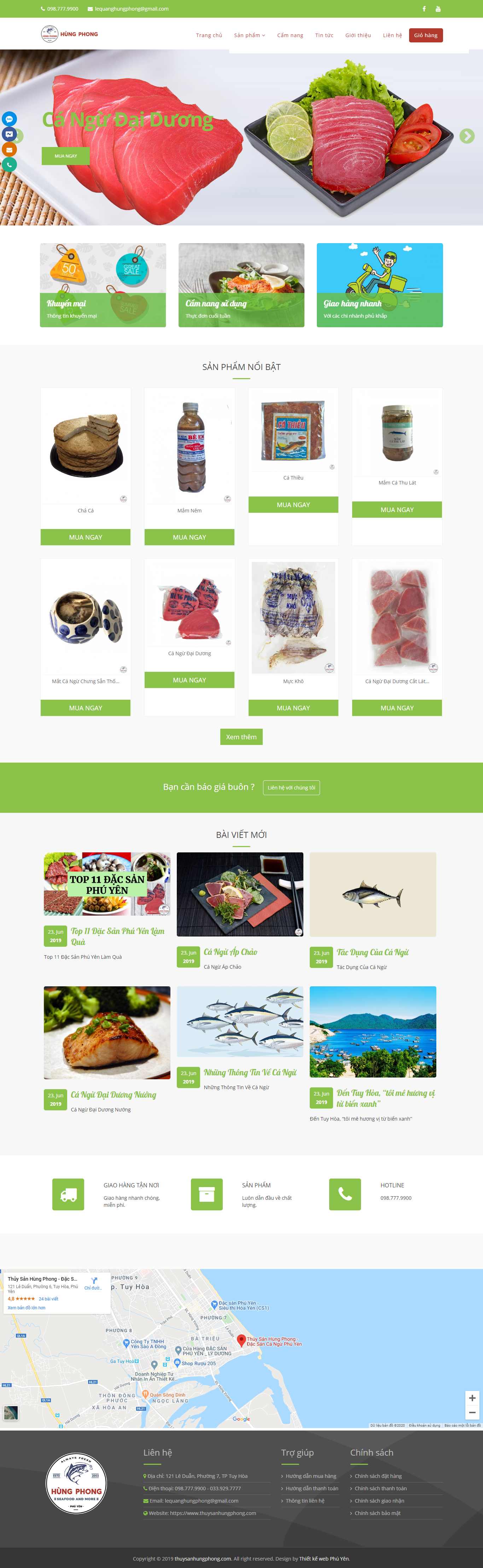 Thiết kế web đặc sản - thuysanhungphong.com