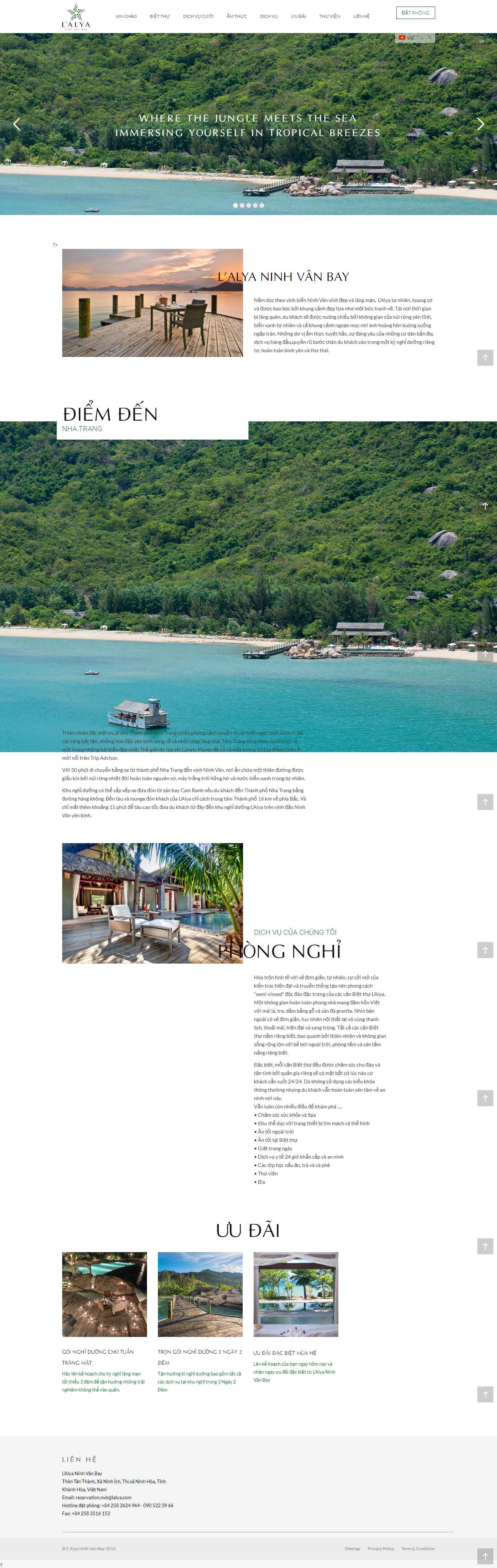 Thiết kế web đặt phòng khách sạn - lalyana.com