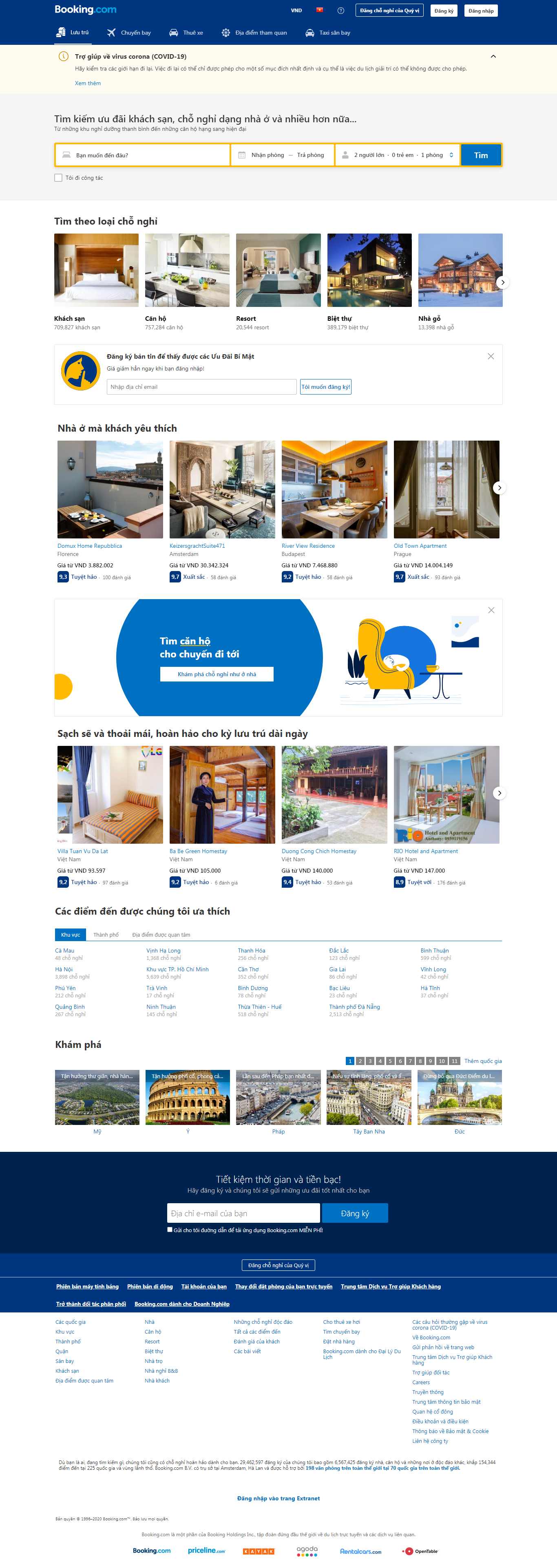 Thiết kế web đặt phòng khách sạn - www.booking.com