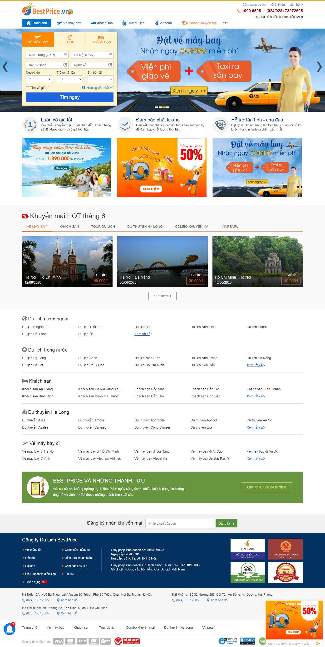 Thiết kế web đặt vé máy bay - www.bestprice.vn