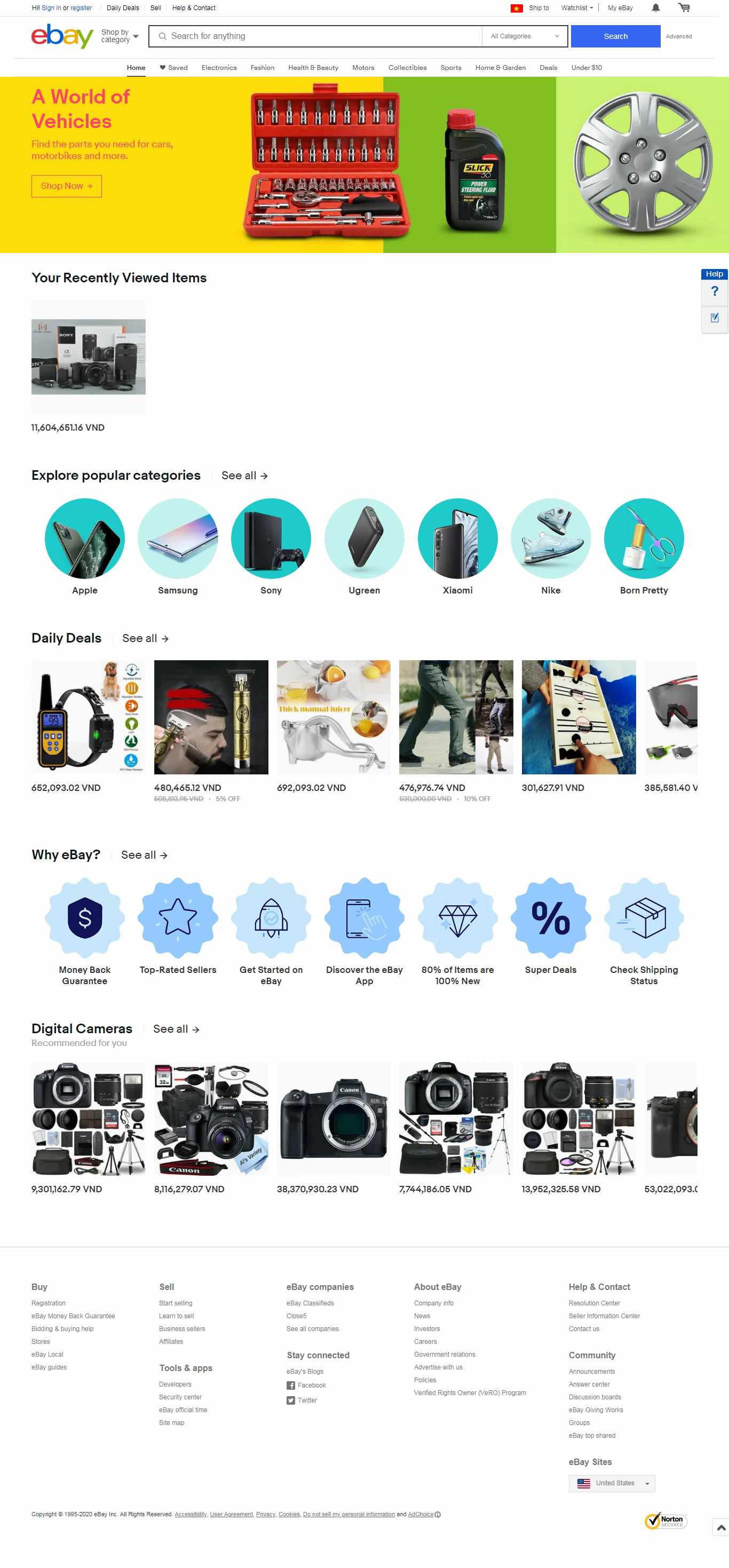 Thiết kế web đấu giá - www.ebay.com