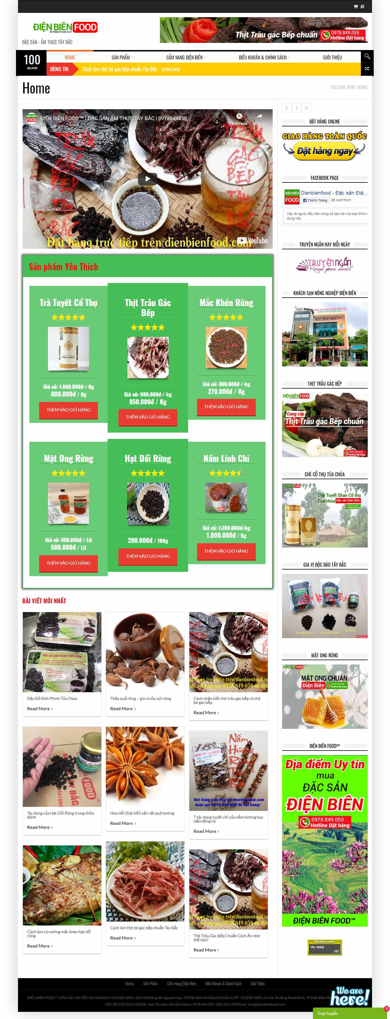 Thiết kế Web Điện Biên - dienbienfood.com