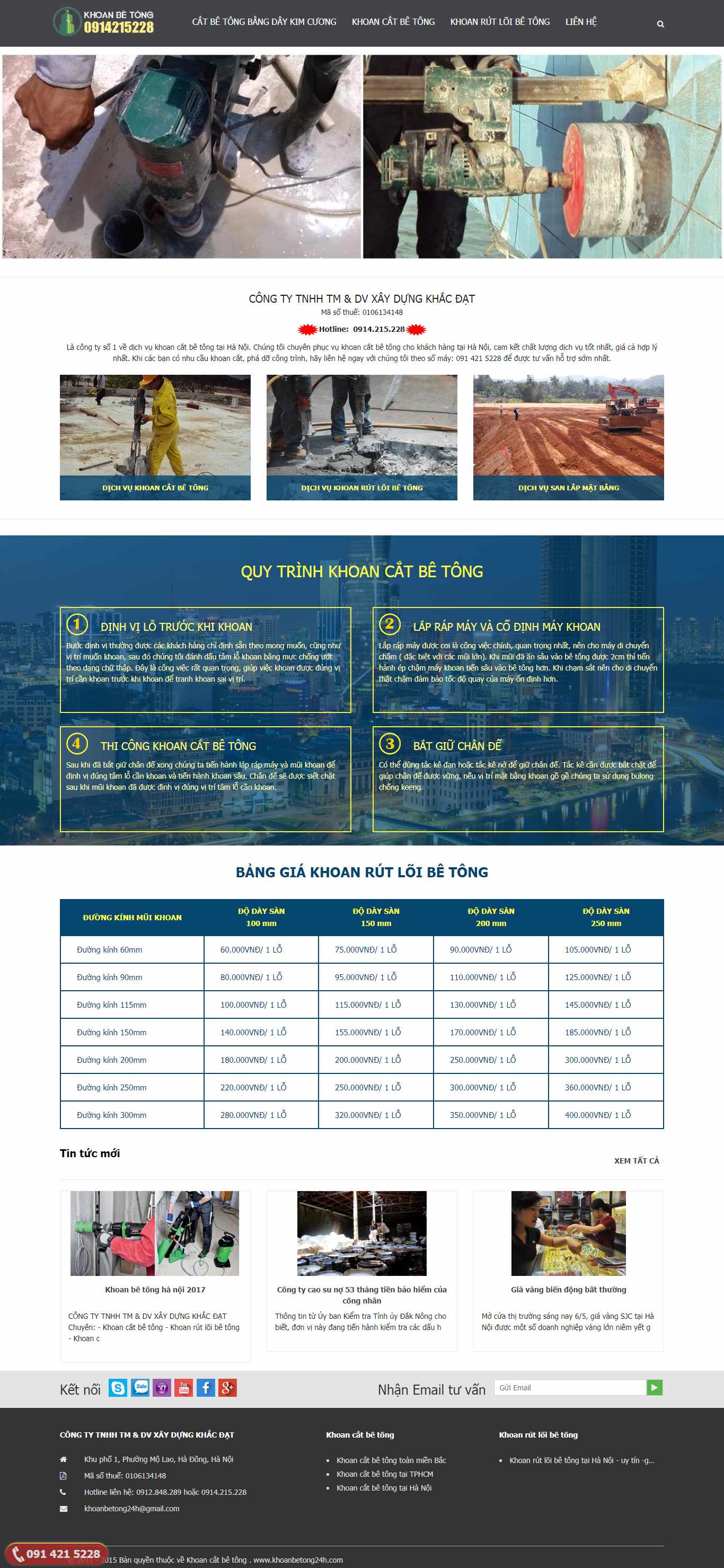 Thiết kế Web Hà Nam - khoanbetong24h.com