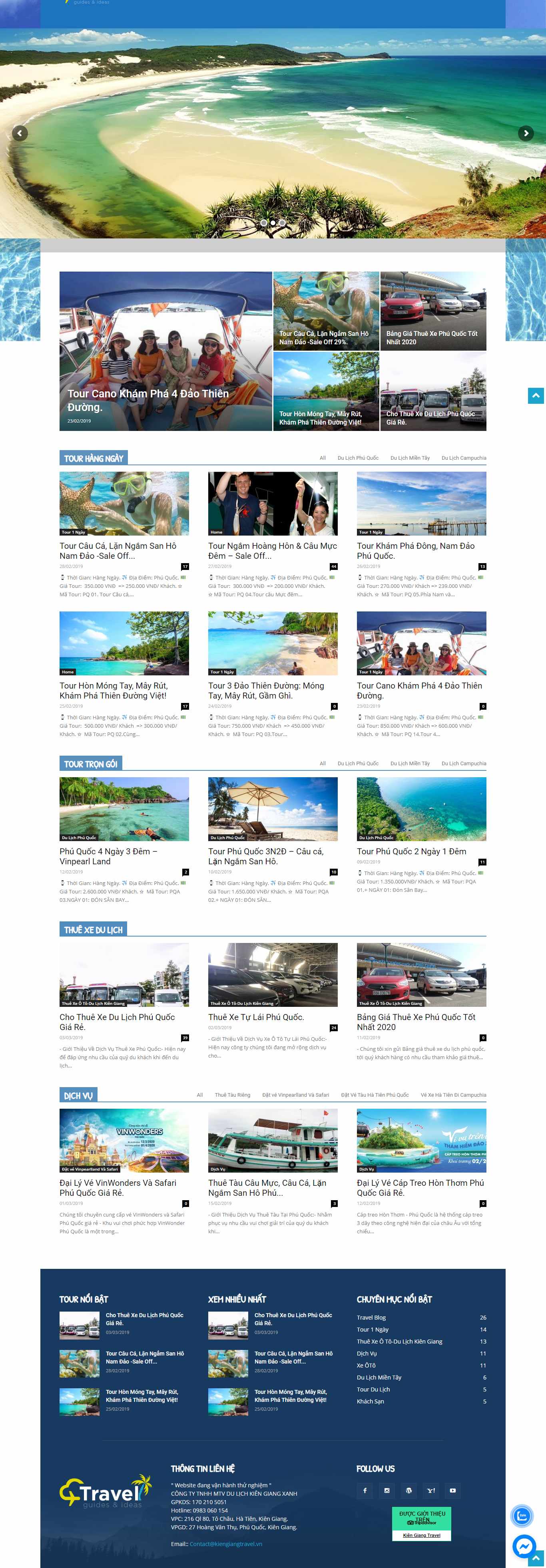 Thiết kế Web Kiên Giang - kiengiangtravel.vn