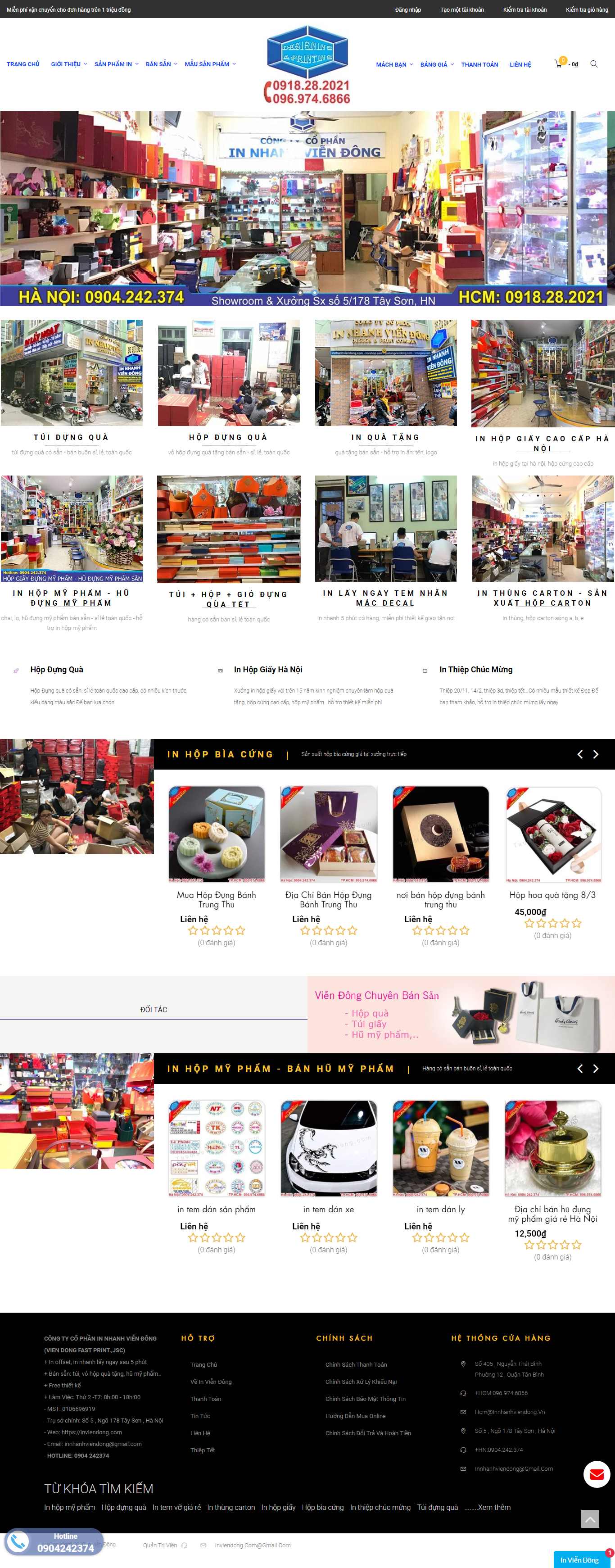 Thiết kế Web Thái Nguyên - inviendong.com