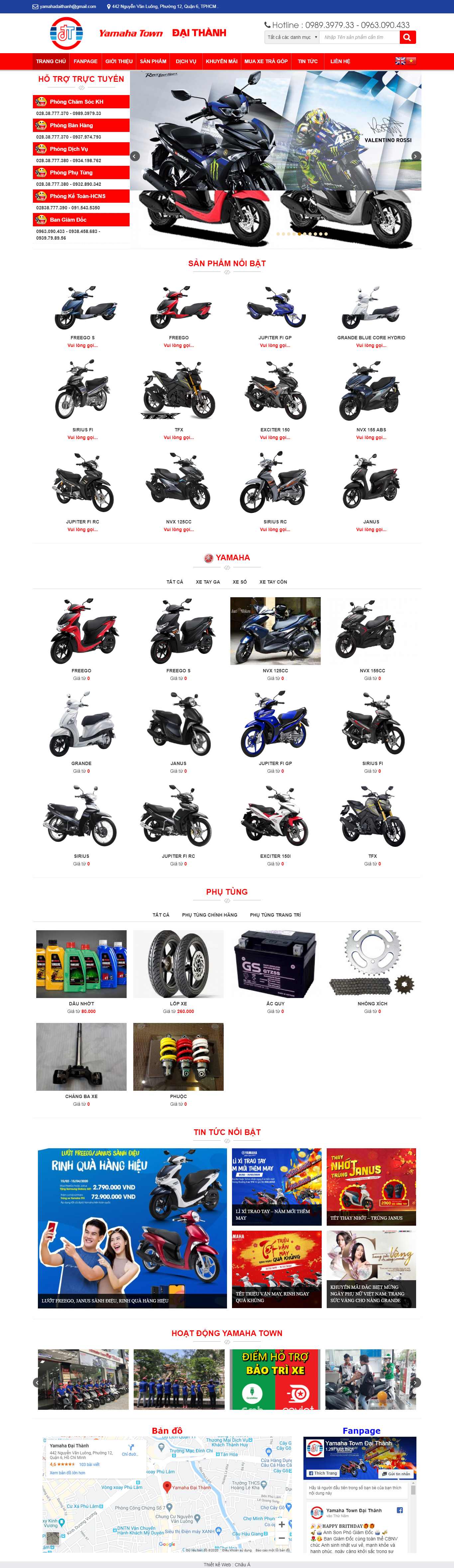 Thiết kế web đại lý - nhà phân phối - www.xemaydaithanh.com