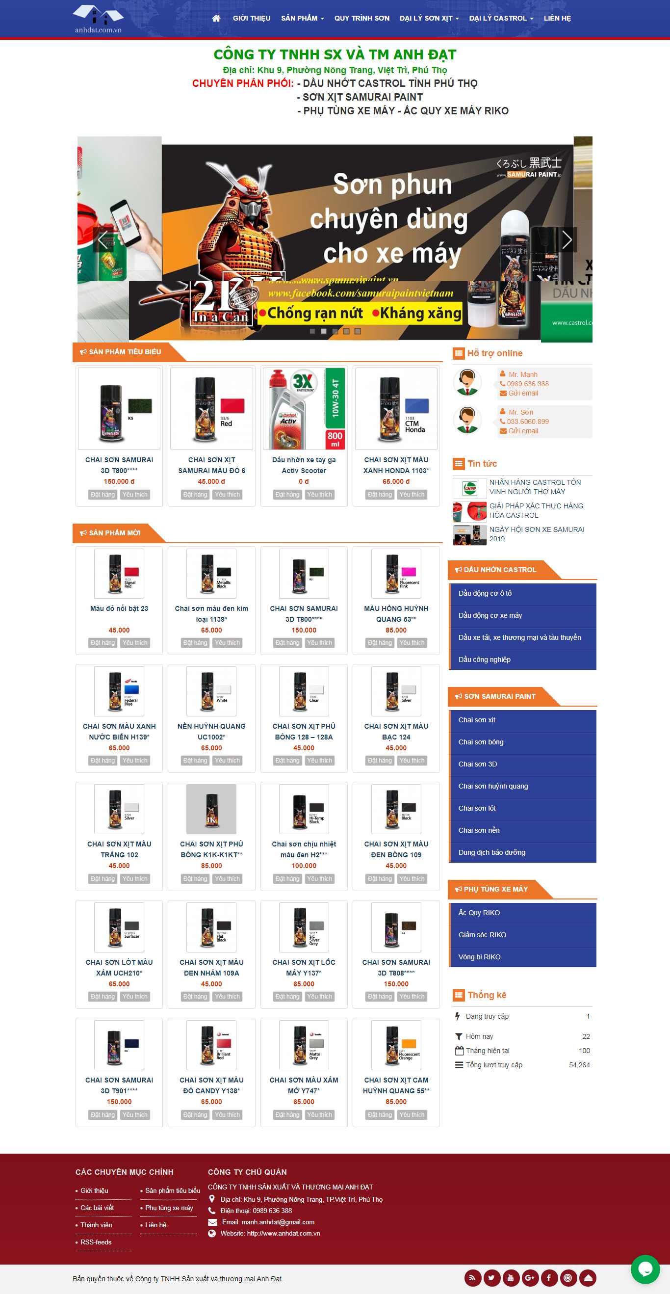 Thiết kế web đại lý - nhà phân phối - anhdat.com.vn