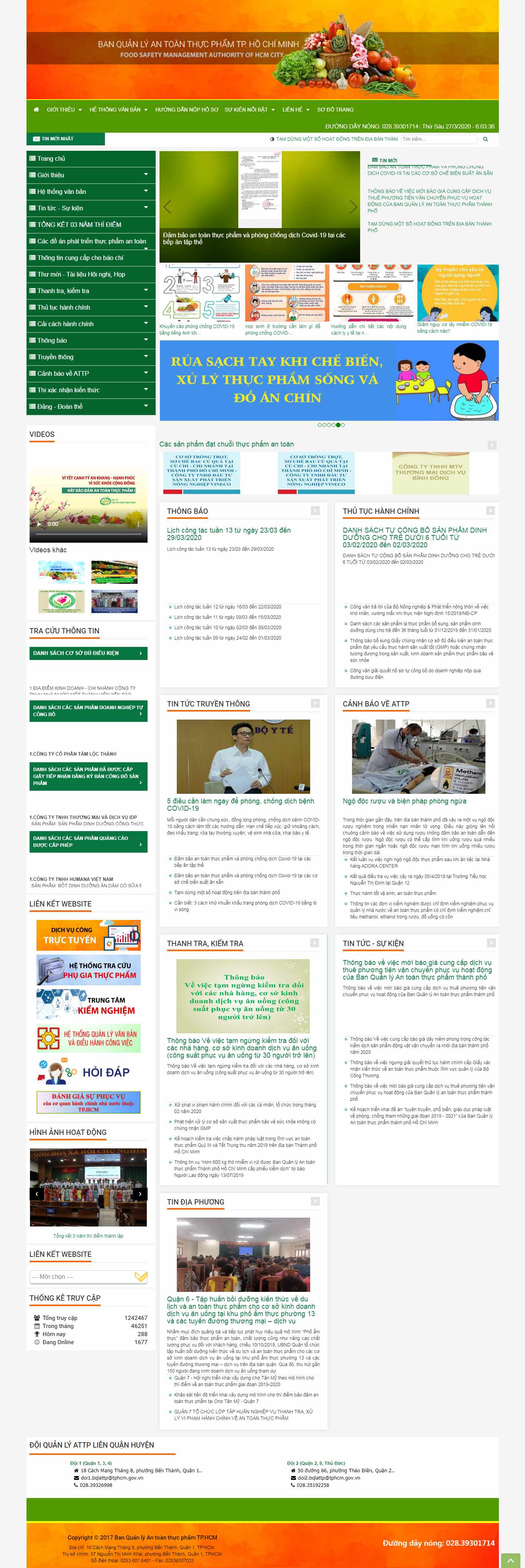 Thiết kế web đơn vị - ban nghành - tổ chức - bqlattp.hochiminhcity.gov.vn