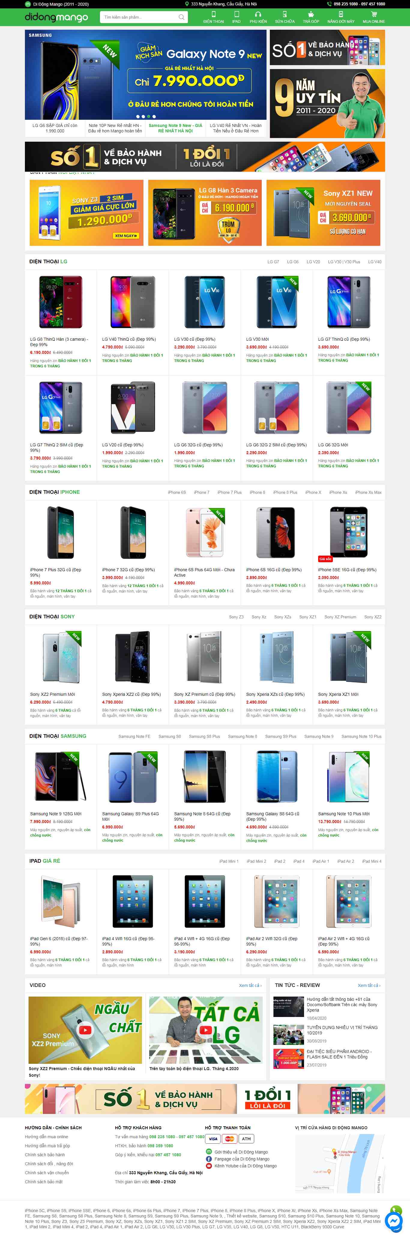 Thiết kế web điện thoại - didongmango.com