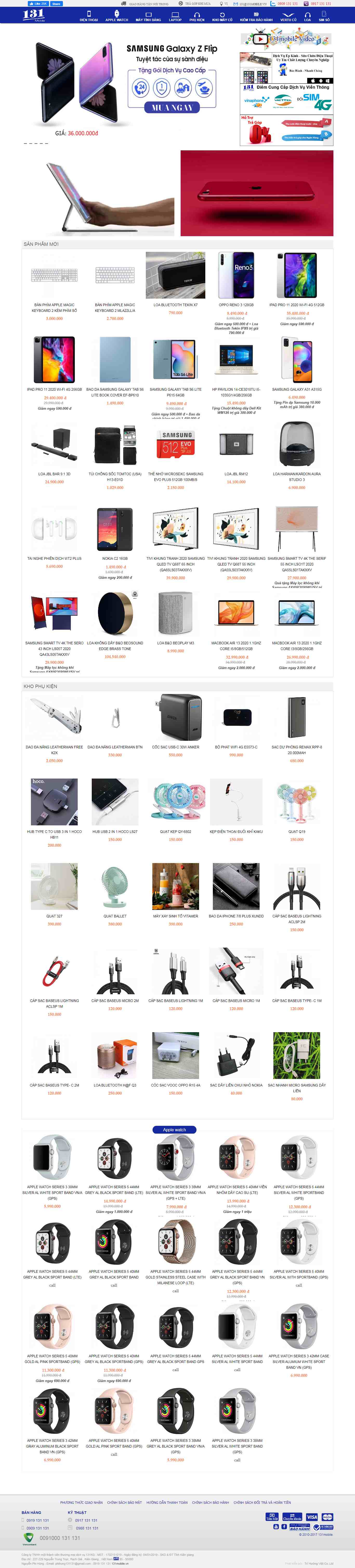 Thiết kế web điện thoại - 131mobile.vn