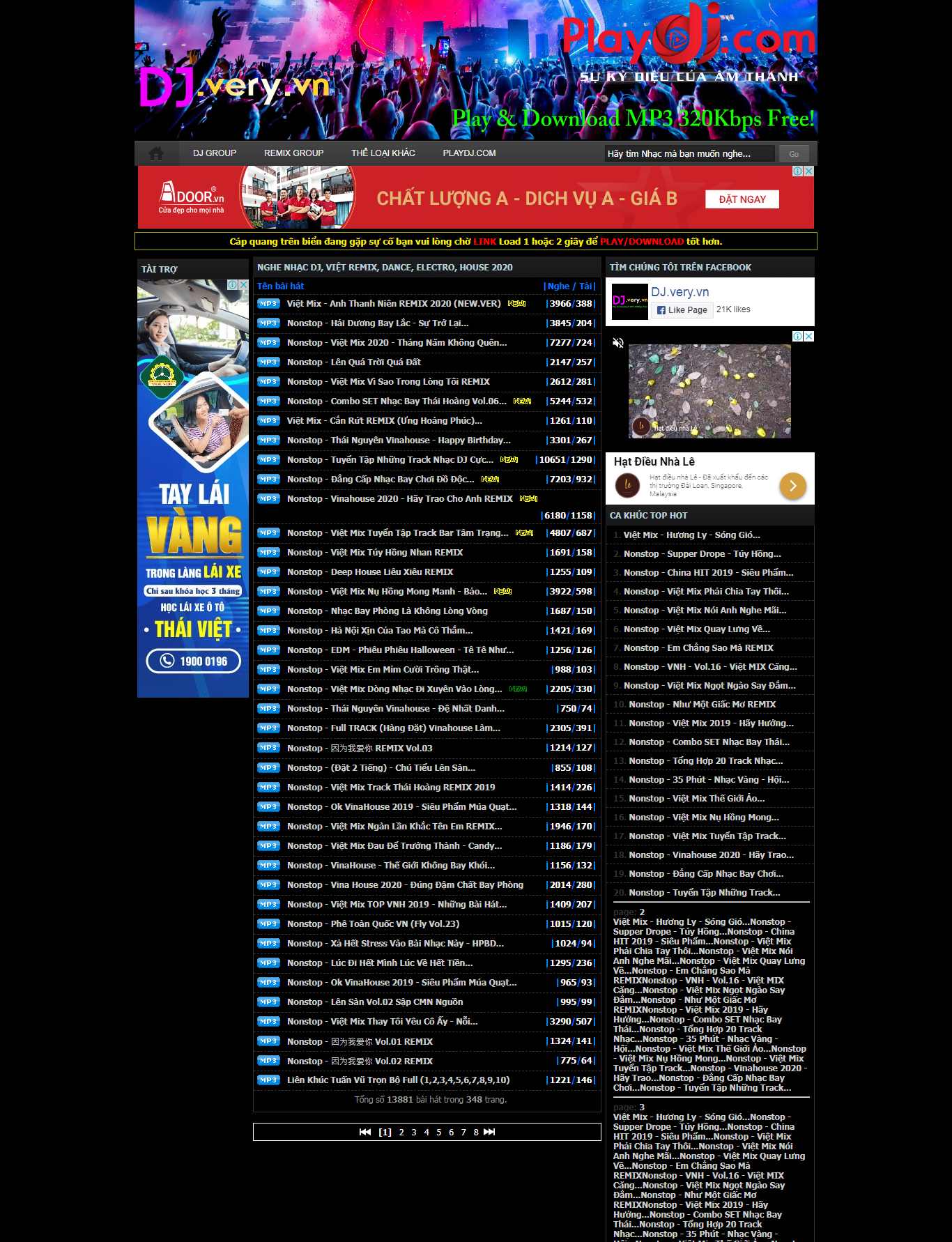 Thiết kế web âm nhạc - dj.very.vn