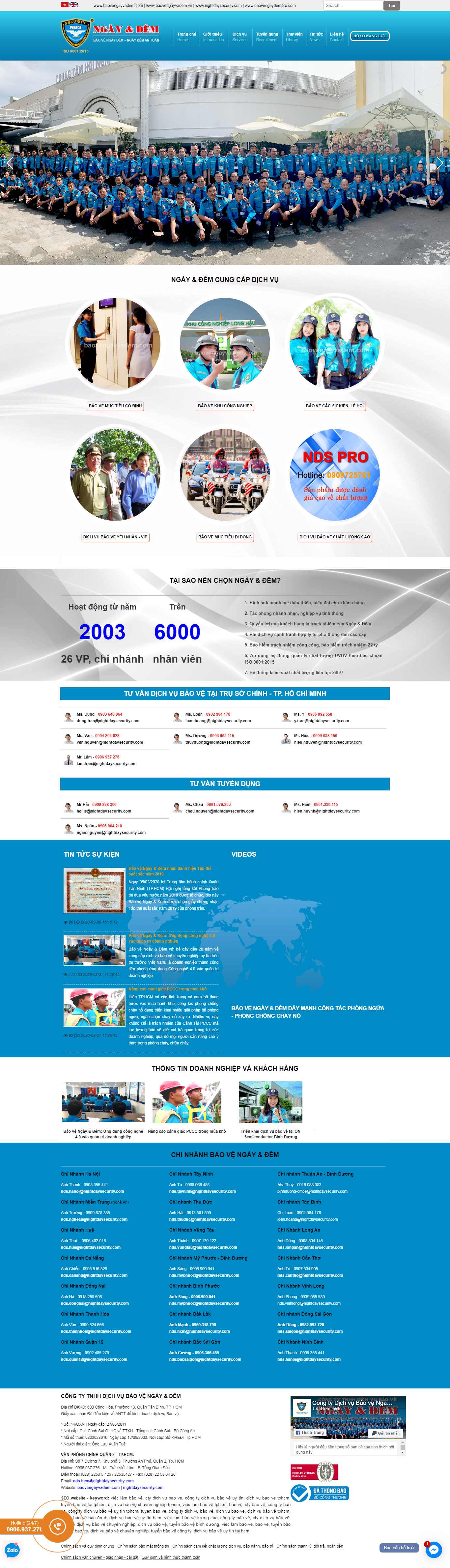 Thiết kế web an ninh - thám tử - bảo vệ - baovengayvadem.com