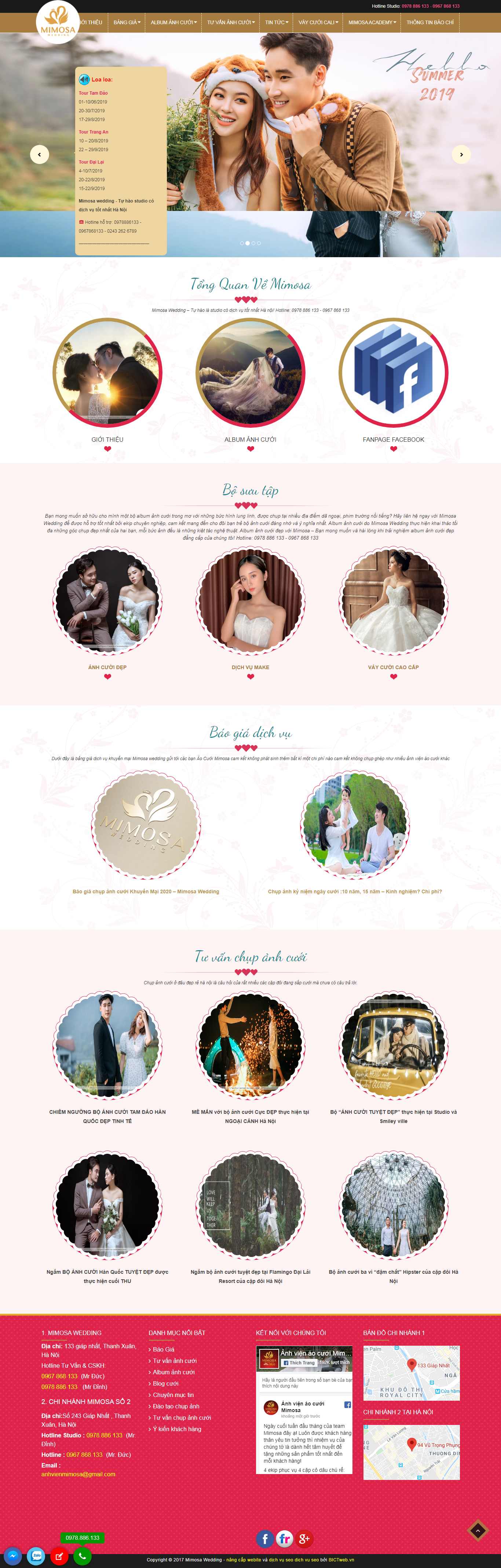 Thiết kế web ảnh viện - anhvienmimosa.com