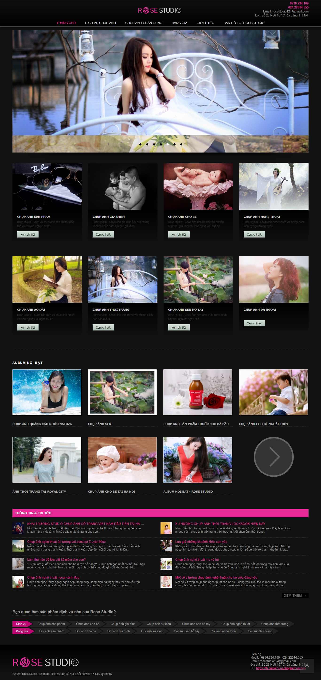 Thiết kế web ảnh viện - roses.vn