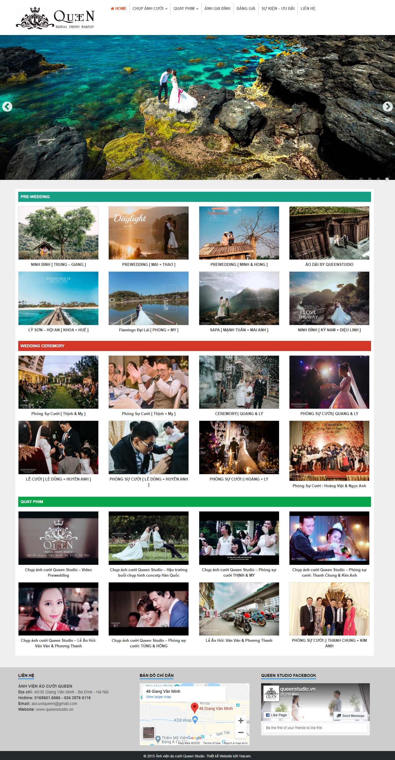 Thiết kế web ảnh viện - queenstudio.vn