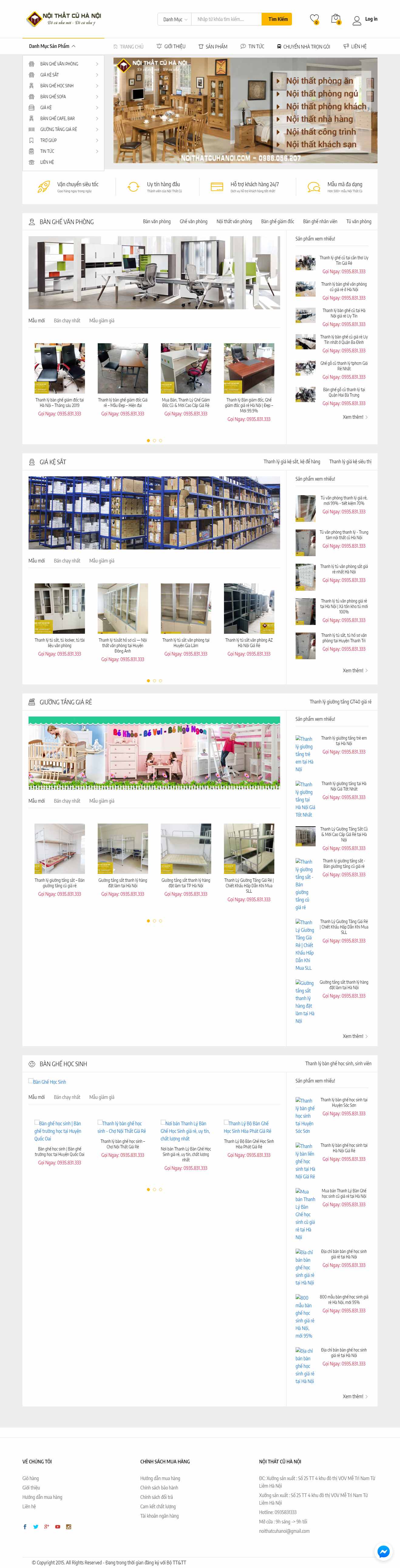 Thiết kế web bàn ghế cũ - noithatcuhanoi.com
