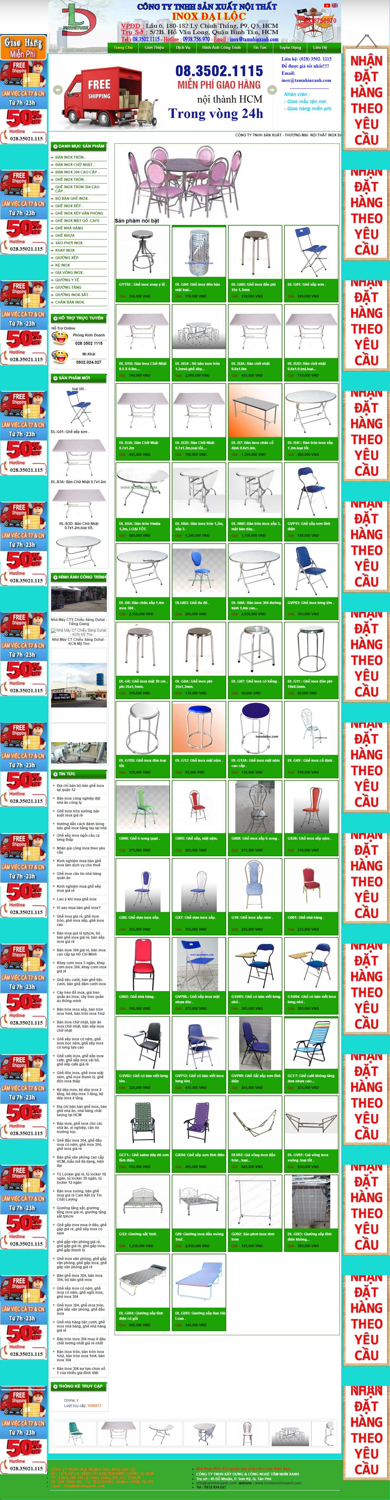 Thiết kế web bán inox - inoxdailoc.com