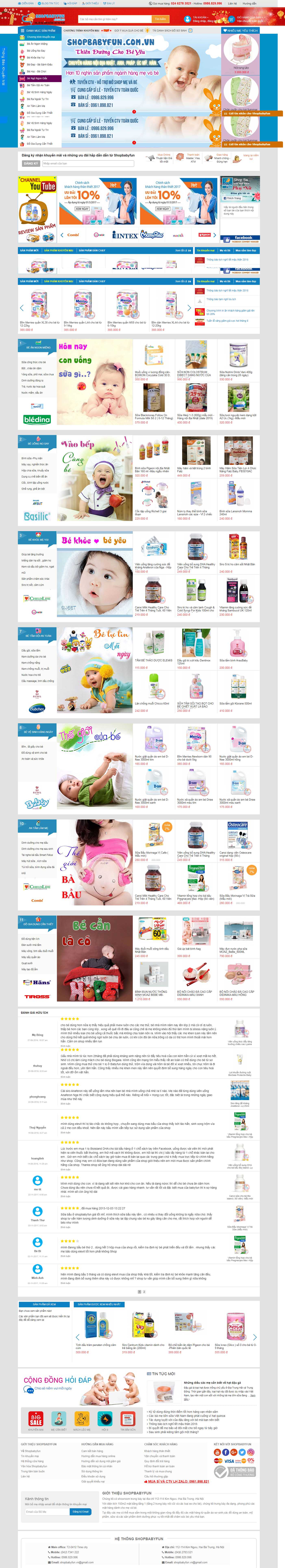 Thiết kế web bỉm sữa - shopbabyfun.com.vn