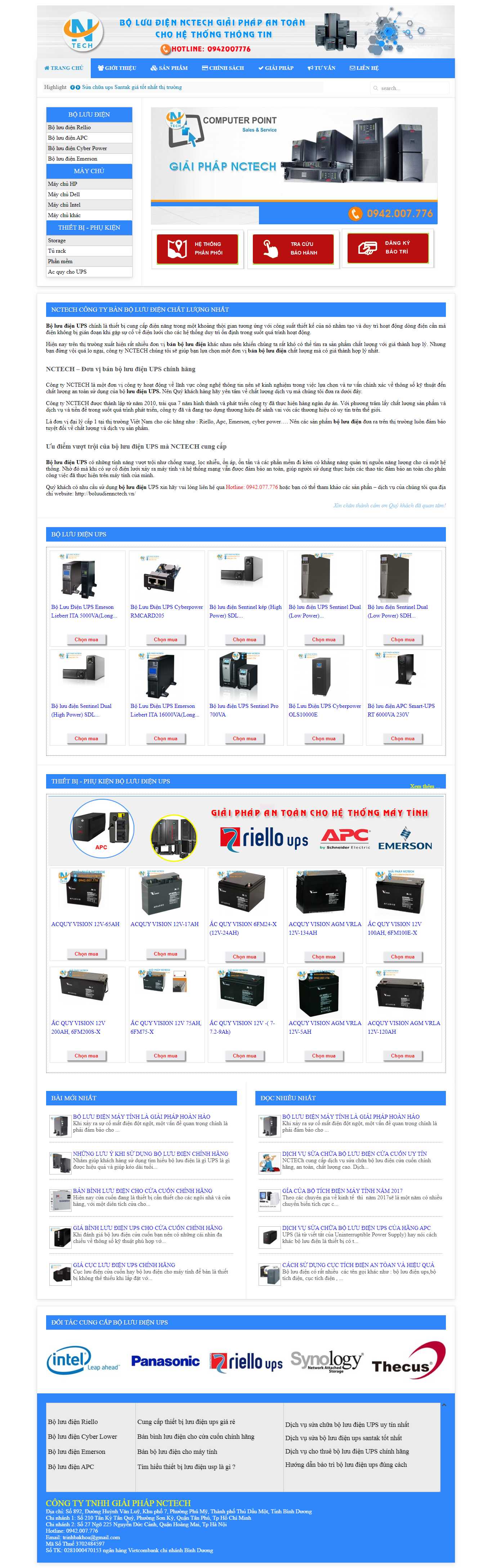 Thiết kế web bộ lưu điện - boluudiennctech.vn