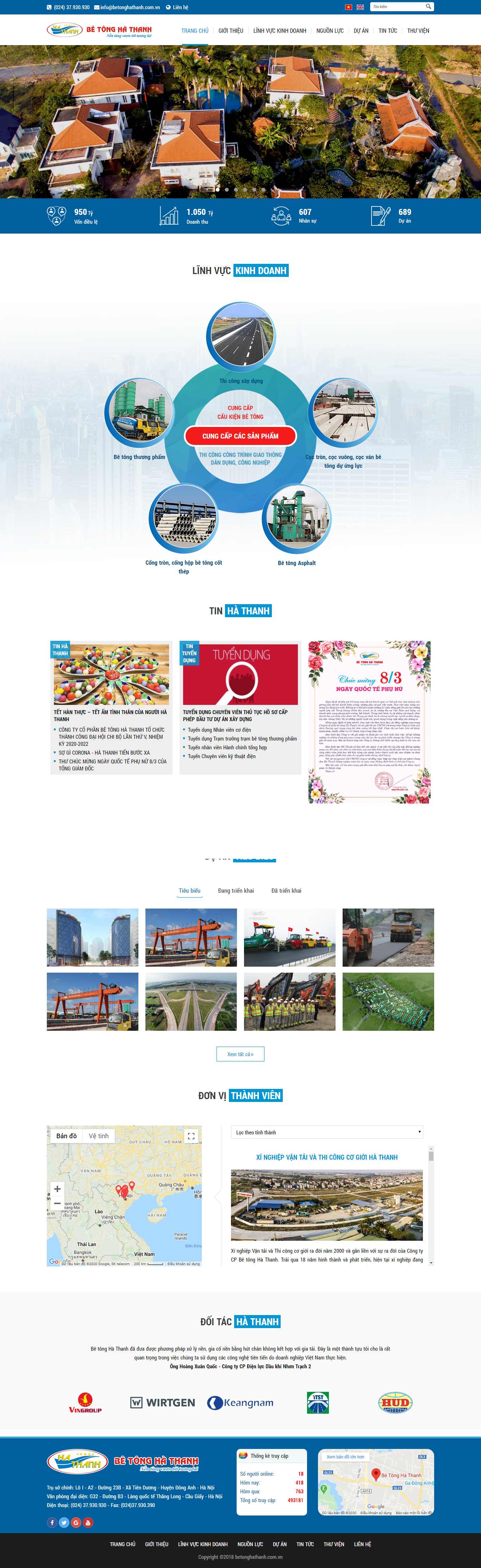 Thiết kế web bê tông - www.betonghathanh.com