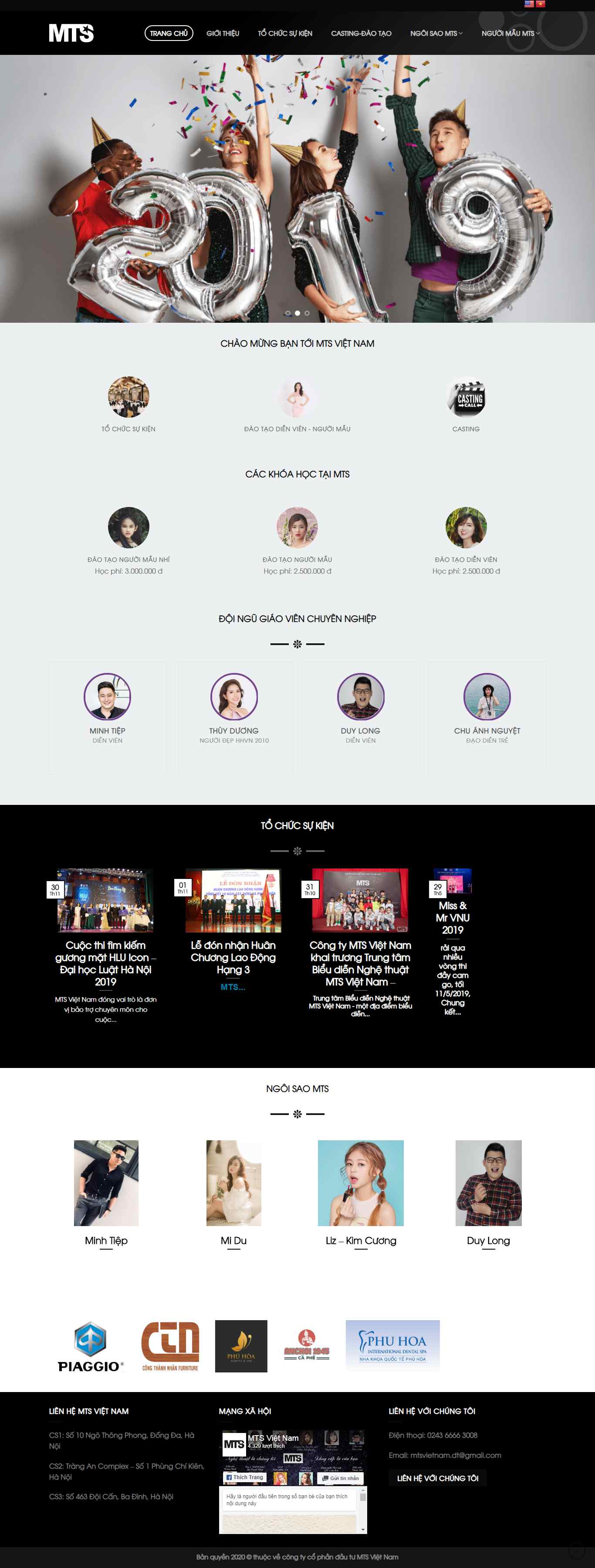 Thiết kế web công ty người mẫu model - mtsvietnam.net