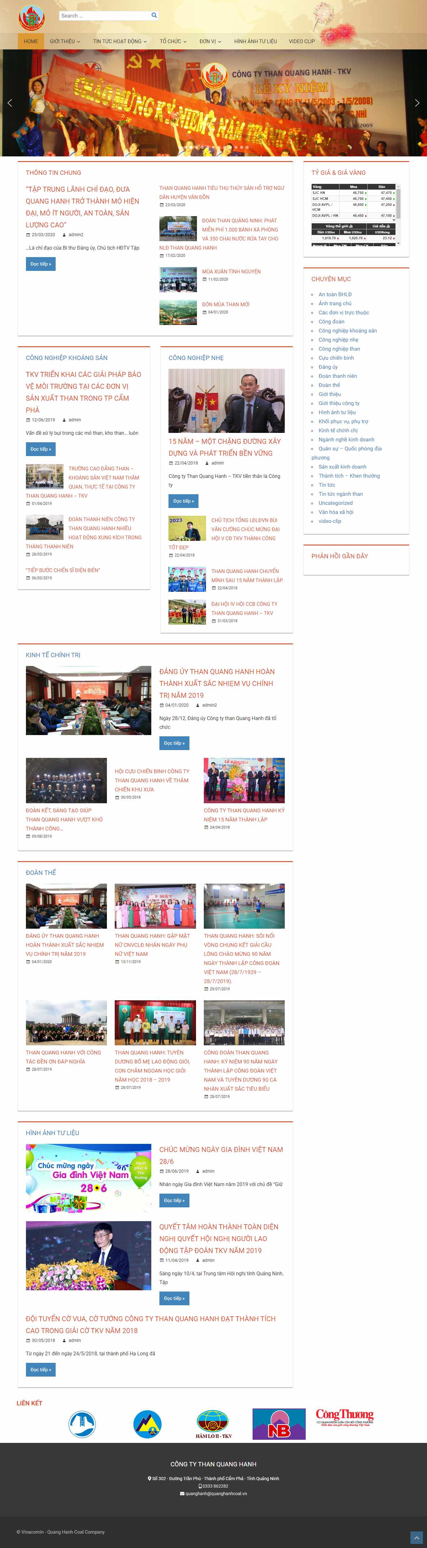 Thiết kế web công ty than - quanghanhcoal.vn
