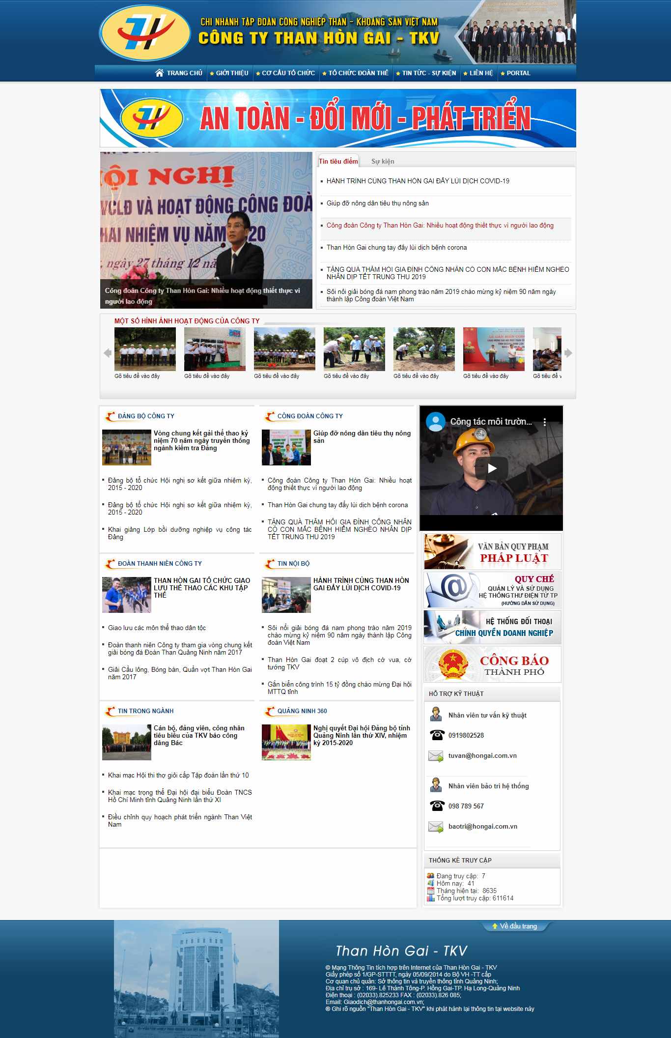 Thiết kế web công ty than - www.thanhongai.com.vn