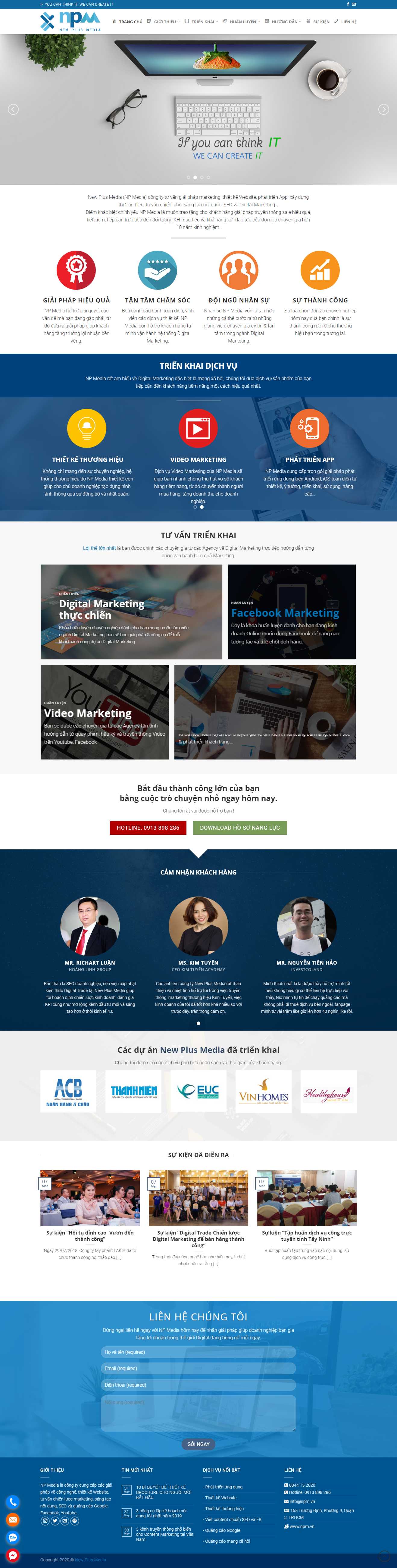 Thiết kế web công ty truyền thông - npm.vn