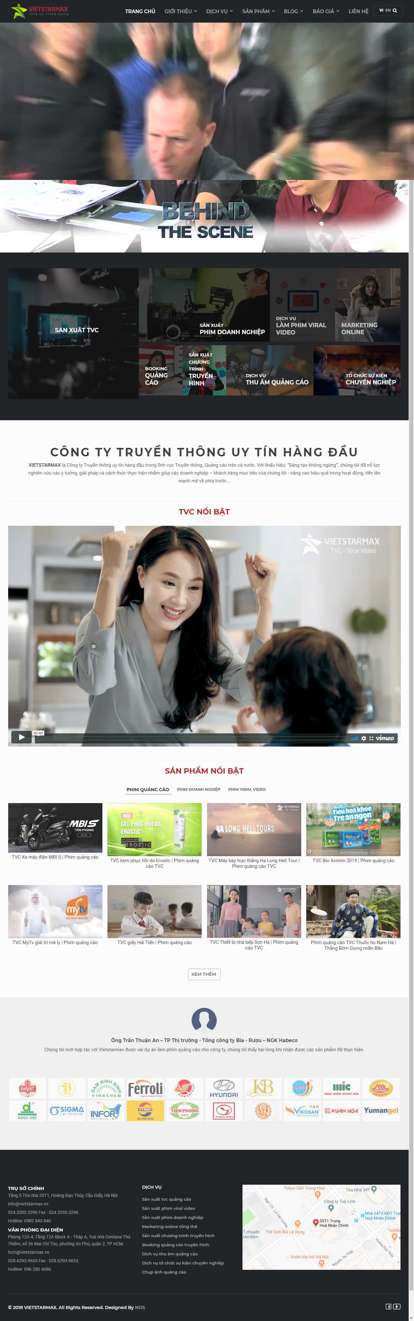 Thiết kế web công ty truyền thông - vietstarmax.vn