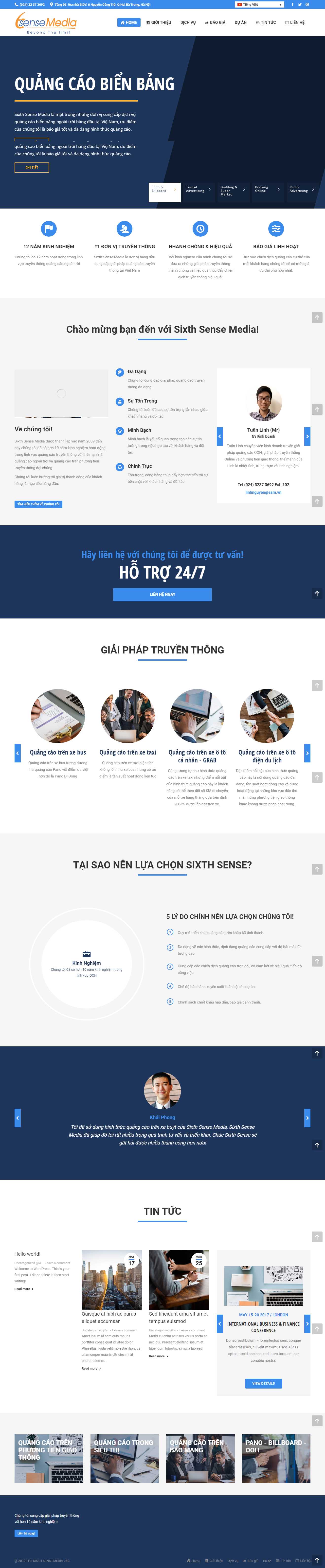 Thiết kế web công ty truyền thông - ssm.vn