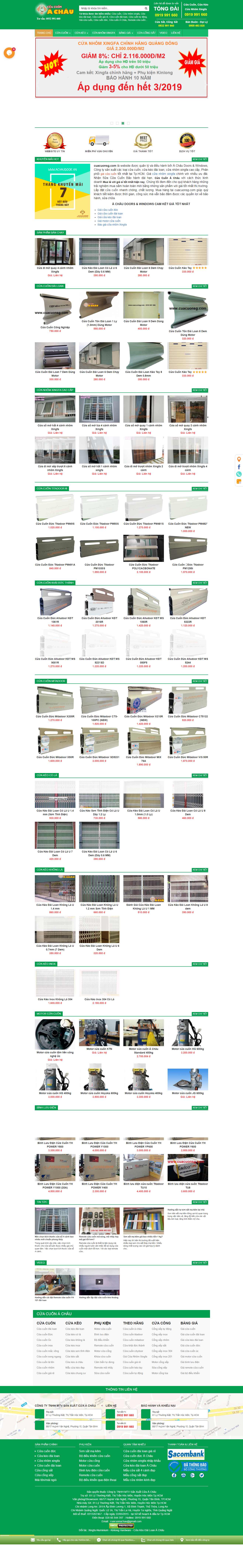 Thiết kế web cửa cuốn - www.cuacuonsg.com