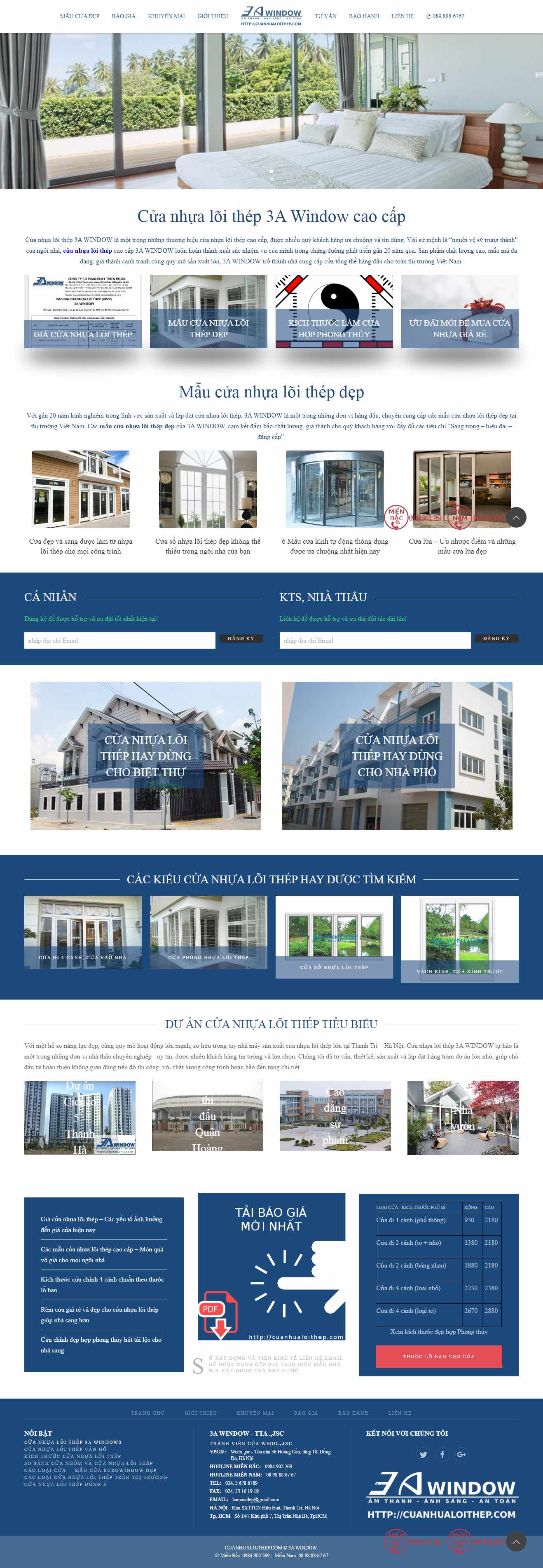 Thiết kế web cửa nhựa - cuanhualoithep.com