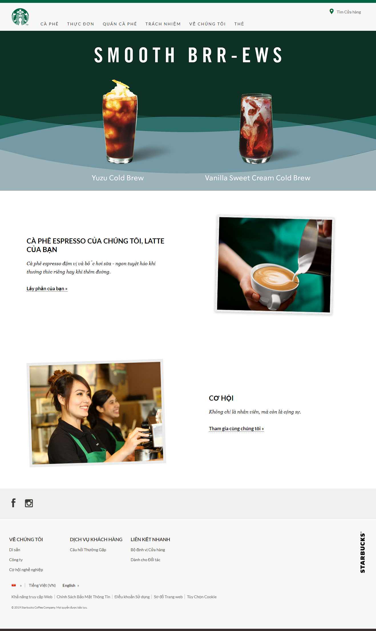 Thiết kế web cafe - www.starbucks.vn